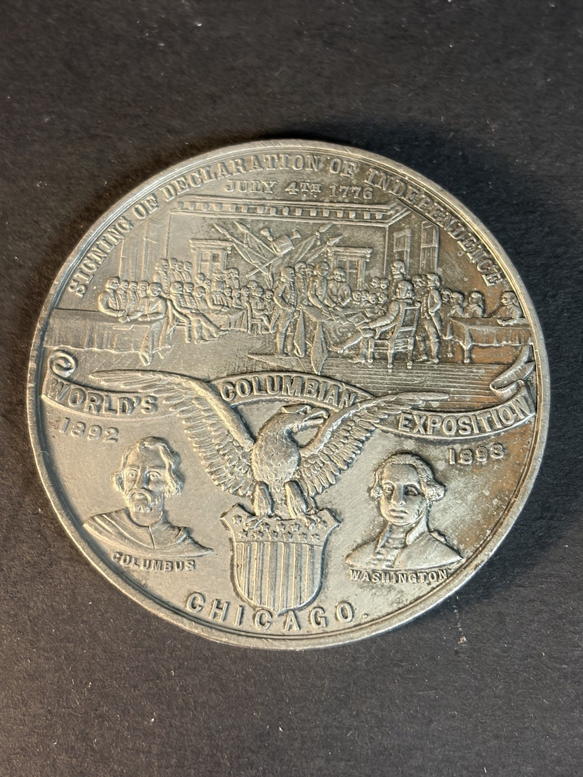 1890s World’s Colombian Exposition Souvenir Medal “ So-Called dollar”-Tarnish