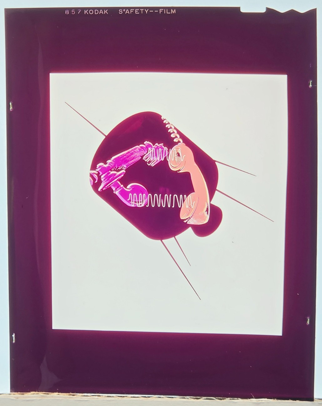 Vintage Jon Henry Original 4x5 Transparency Mid Century Modern Telephone Art Vintage Jon Henry Original 4x5 Transparency Mid Century Modern Telephone Art