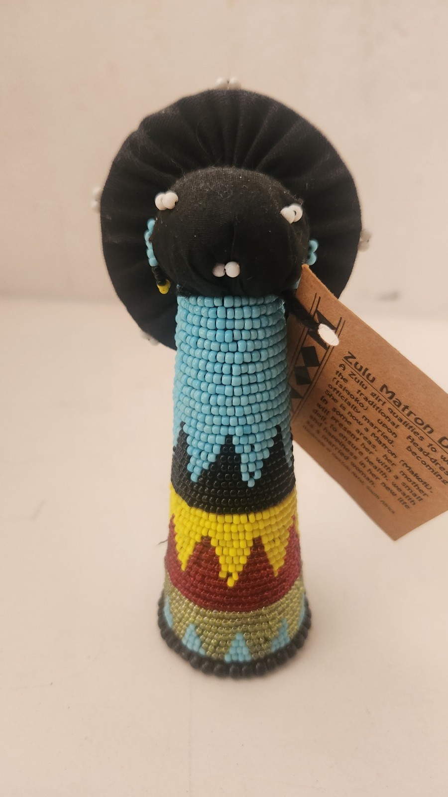 Vintage Zulu Matron Doll Beaded 5.5