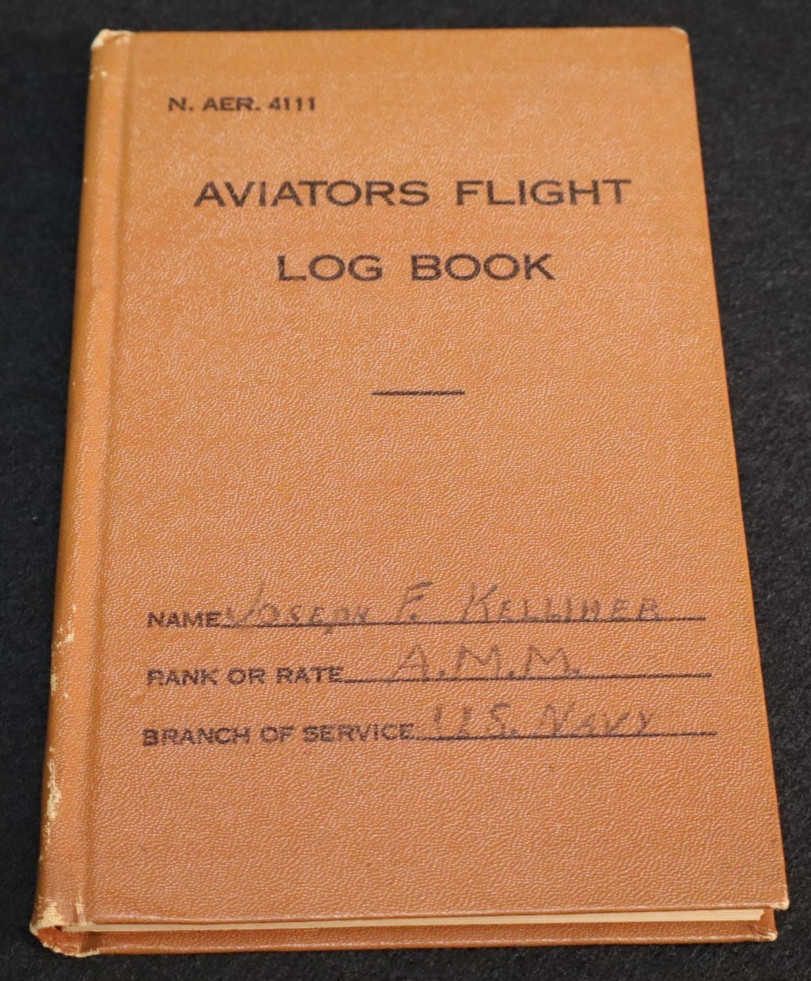 WW2 USN Aviator Flight Log Book USS Shangri-La Atomic Bomb Cruise 1946 Bikini At