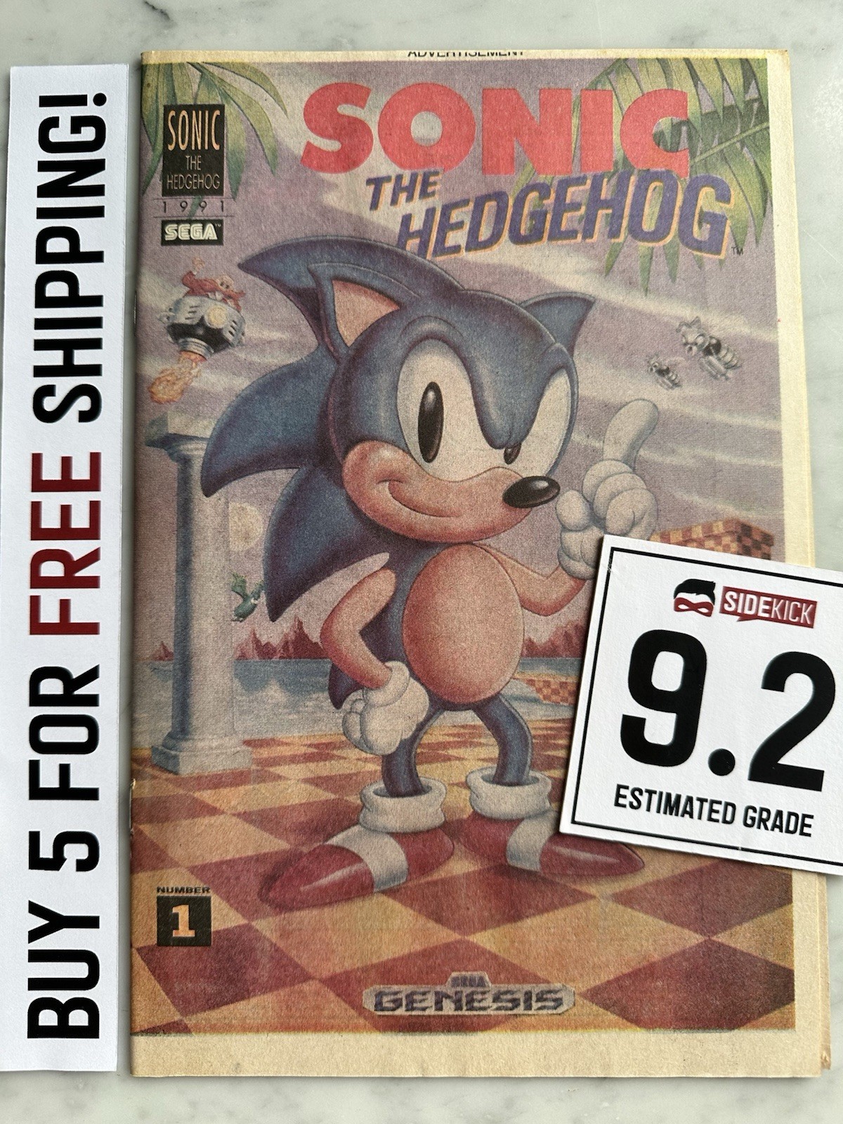 Sonic the Hedgehog #1 Promo Comic NM- 9.2 - Buy 5 for  (Sega, 1991) AG