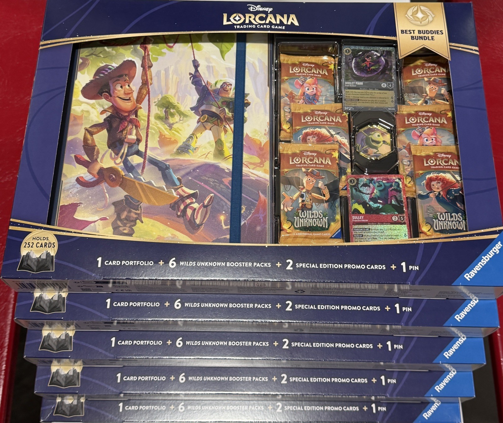 Disney Lorcana Best Buddies Bundle Wilds Unknown Booster Packs Binder Pin Sealed