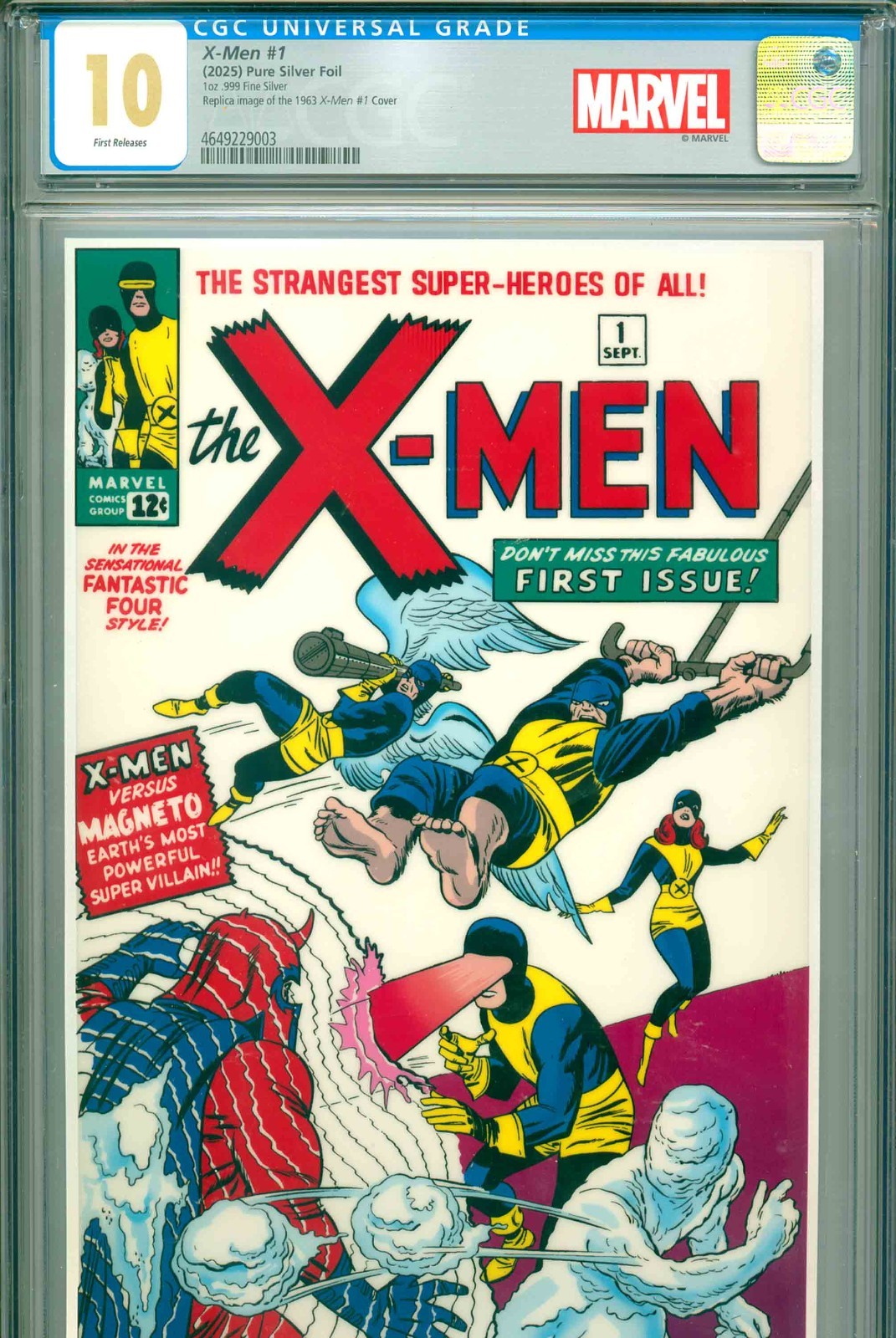 2025 Niue S$2 Marvel X-Men #1 - 1 Oz Silver Foil #0273 CGC10 CGC 10 Gem FR 2025 Niue S$2 Marvel X-Men #1 - 1 Oz Silver Foil #0273 CGC10 CGC 10 Gem FR