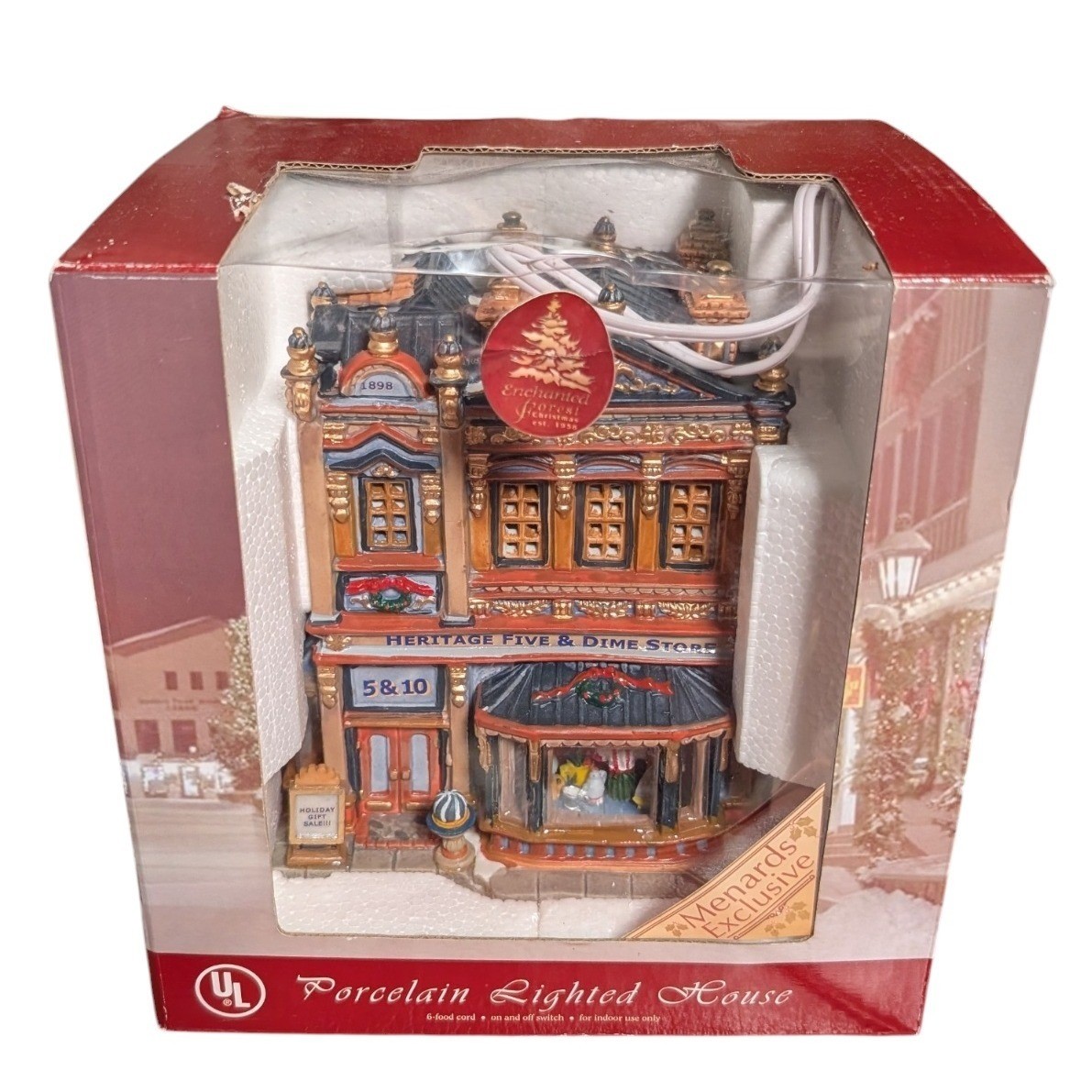 Lemax Village Collection Heritage Five & Dime Store Lighted House Menards 35512