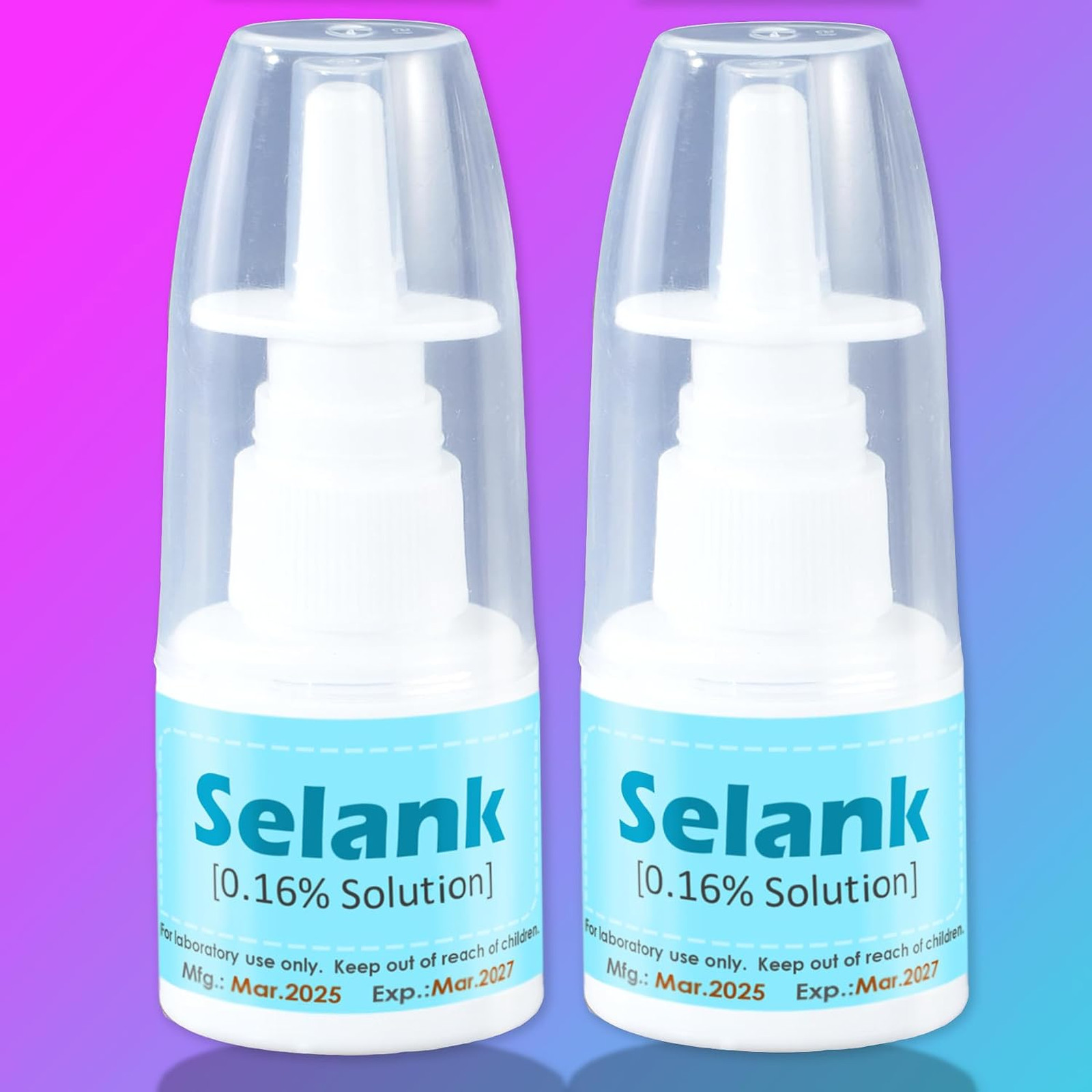 Selank Diacetate Spray 40mL High Purity 0.16% TP-7 Water Soluble Peptide