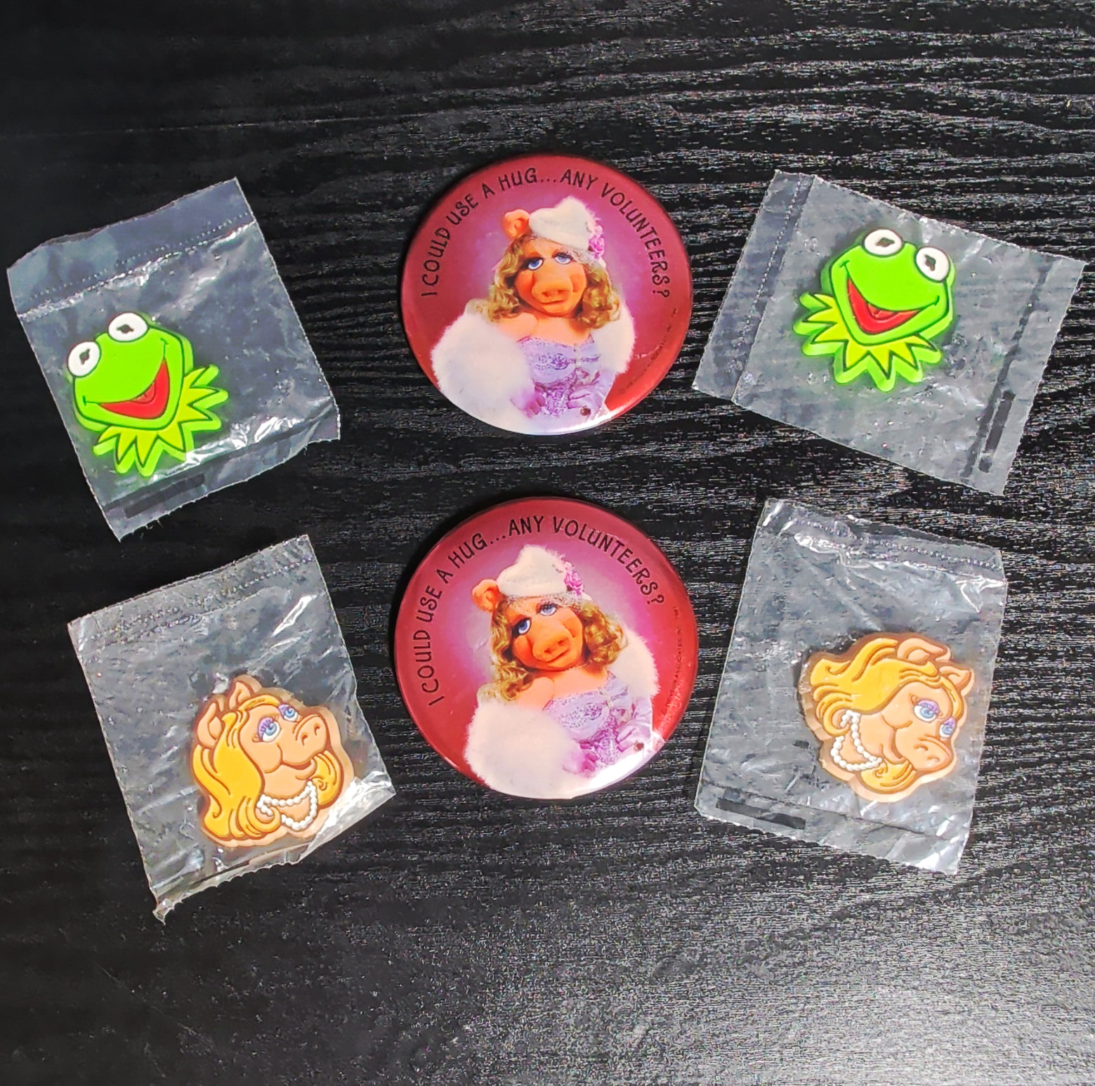 Vintage 1980s Hallmark Muppets Pin & Button NOS Lot (6 Pcs)