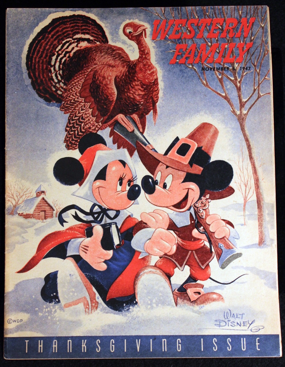 Walt Disney 1947 Thanksgiving Hank Porter Minnie & Mickey Mouse Western Family