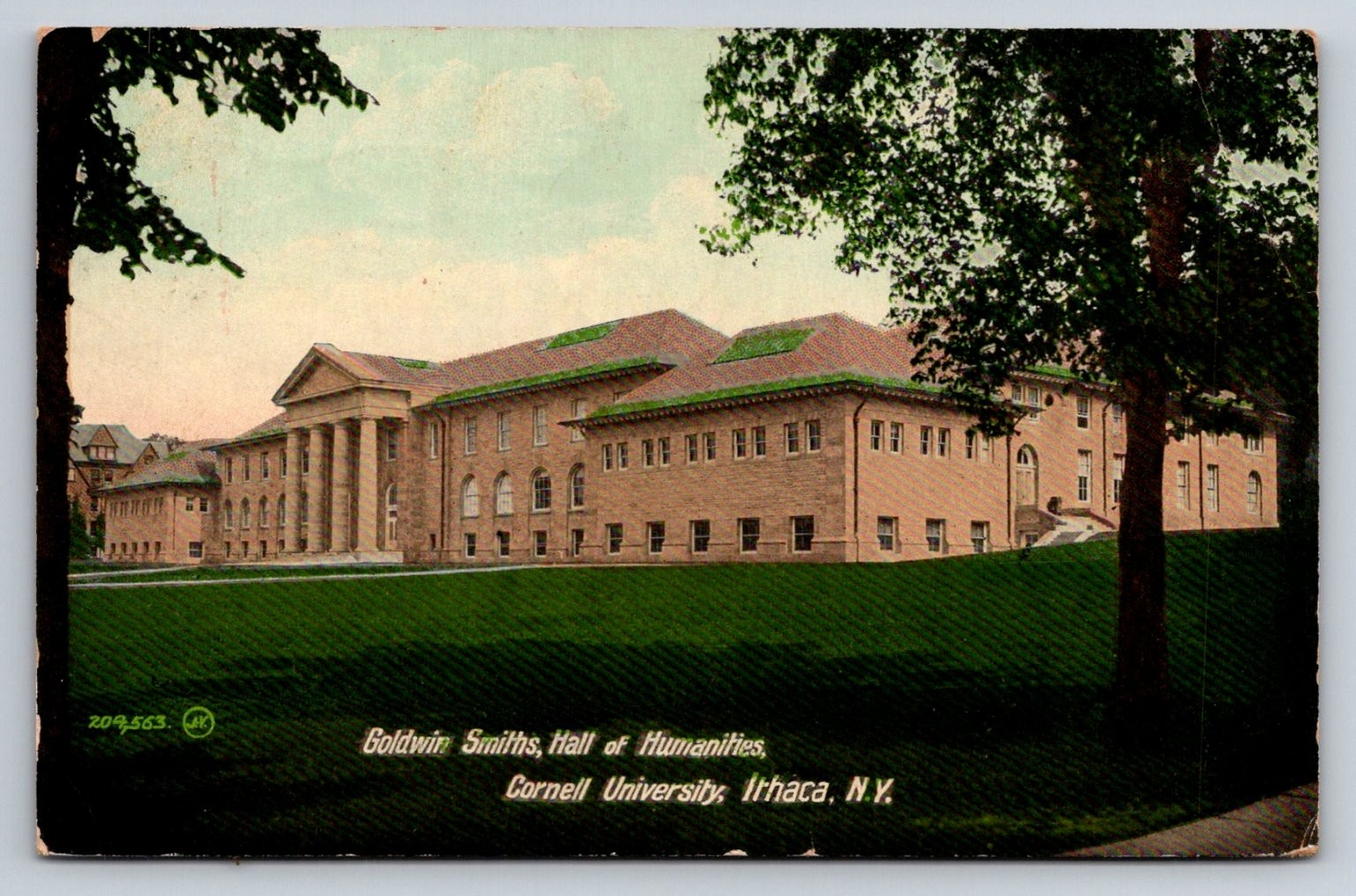 1910 Goldwin Smith Hall Humanities Cornell University Ithaca NY Postcard