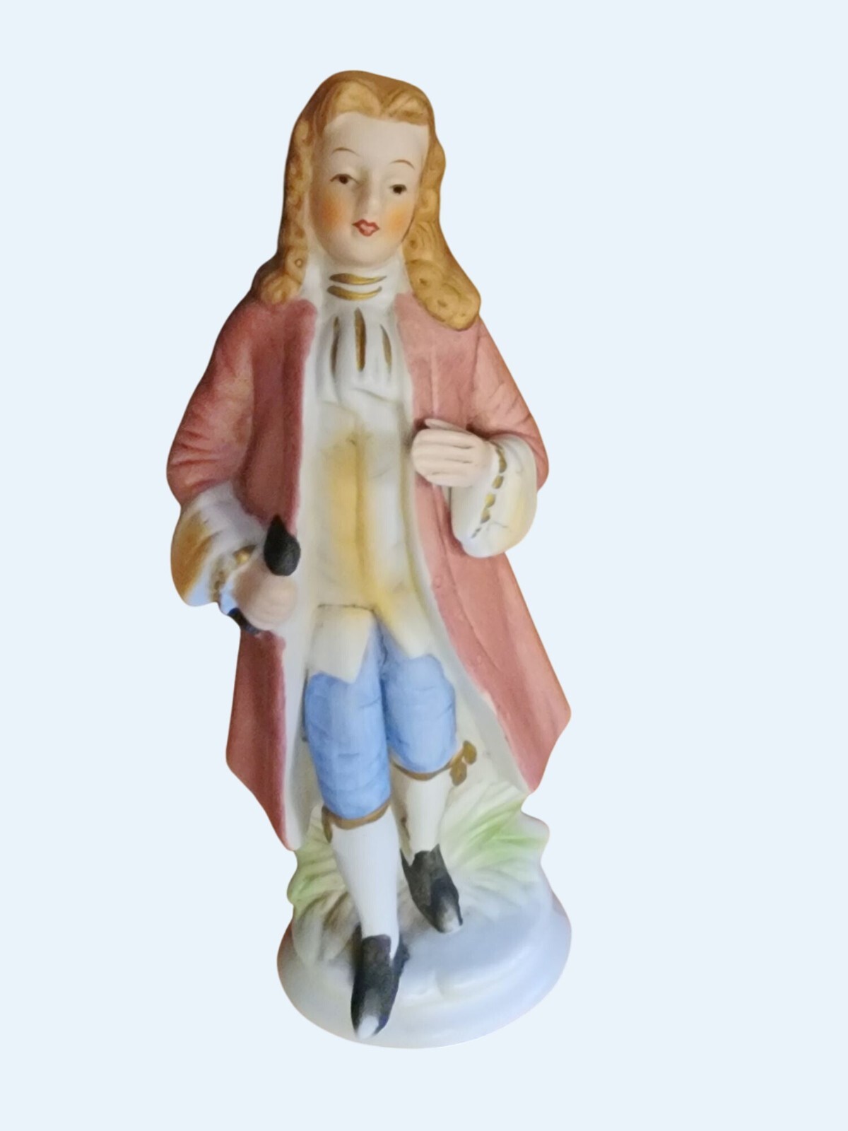 Vintage Porcelain Figurine Young Man In 18th Century Attire 8 inch Tall