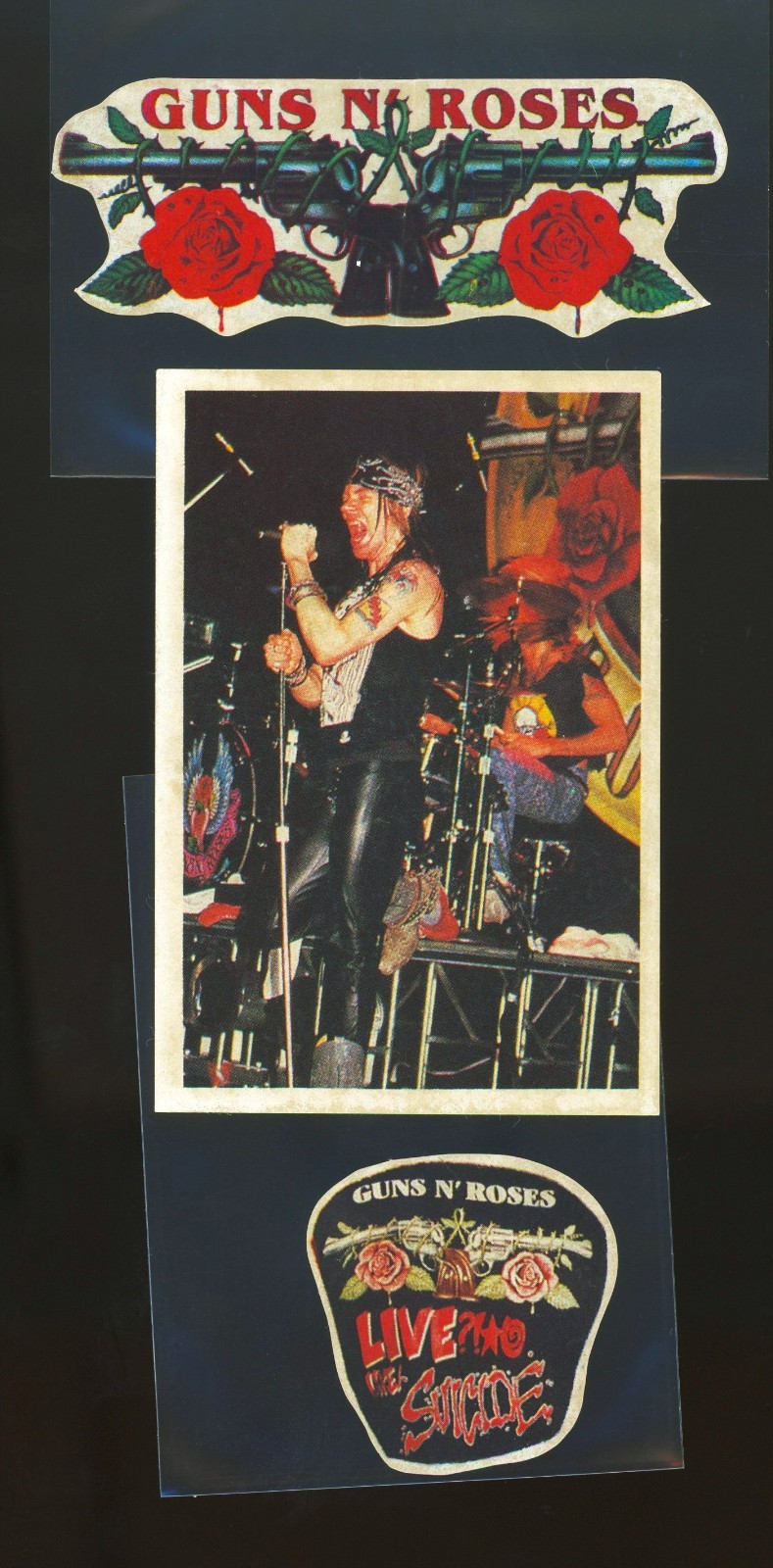 RARE Early '90s Guns n Roses Stickers (All Peeled/Missing Backs) (See Pix)
