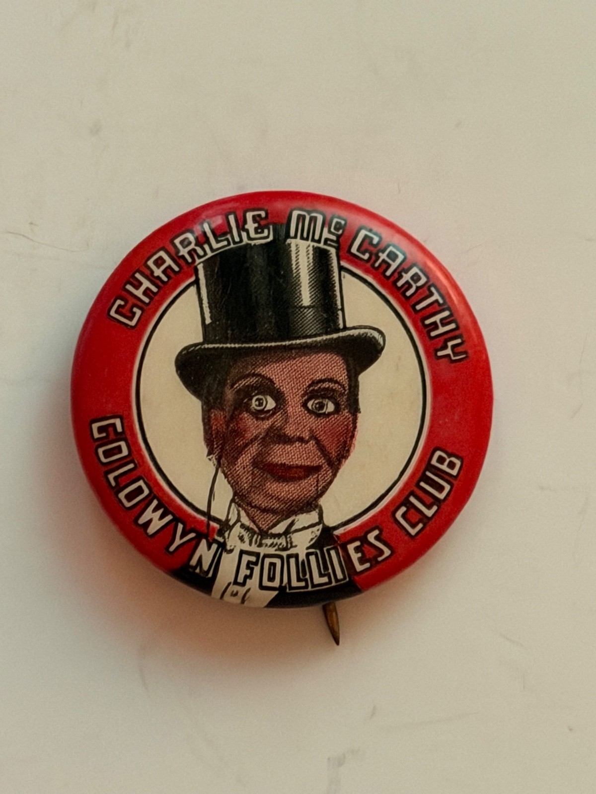 1930’s Charlie McCarthy Goldwyn Follies Club pin