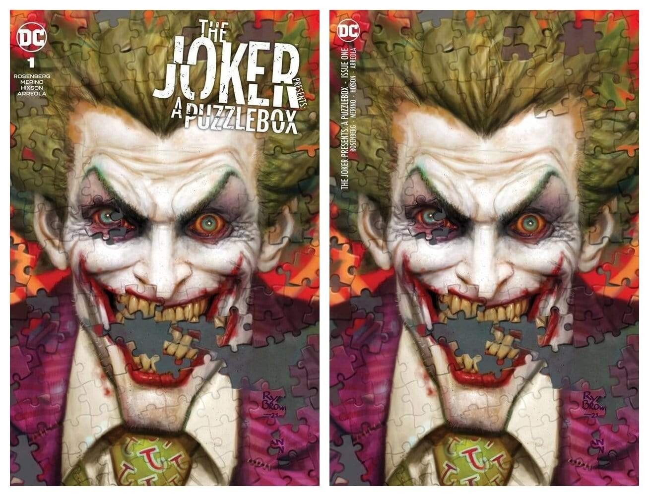 The Joker Presents: A Puzzlebox #1 Ryan Brown Variant Cover Set (A&B) DC Comics