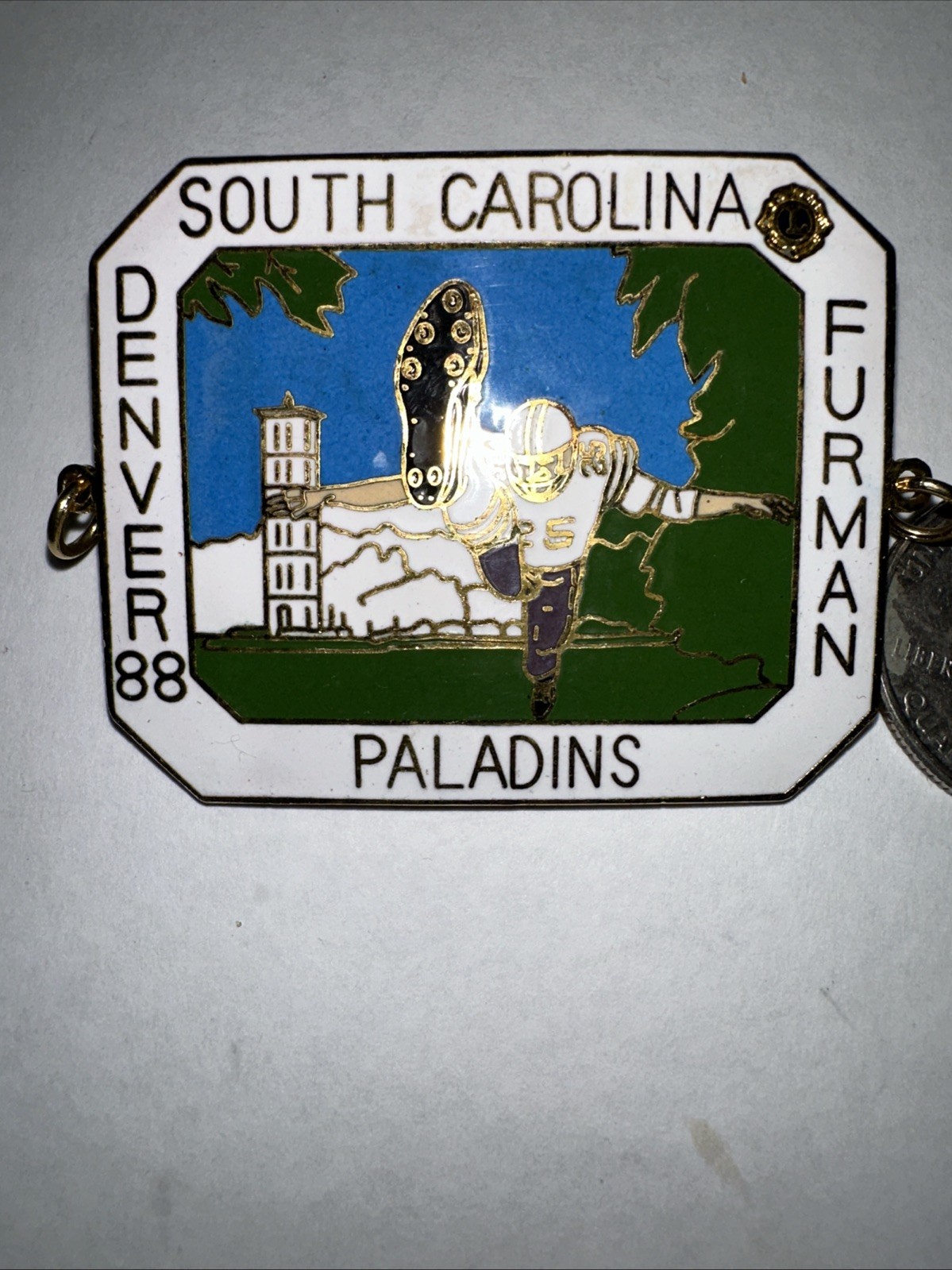 1988 South Carolina Denver Furman Paladins Football Player #25 Lions Club Pin 1988 South Carolina Denver Furman Paladins Football Player #25 Lions Club Pin
