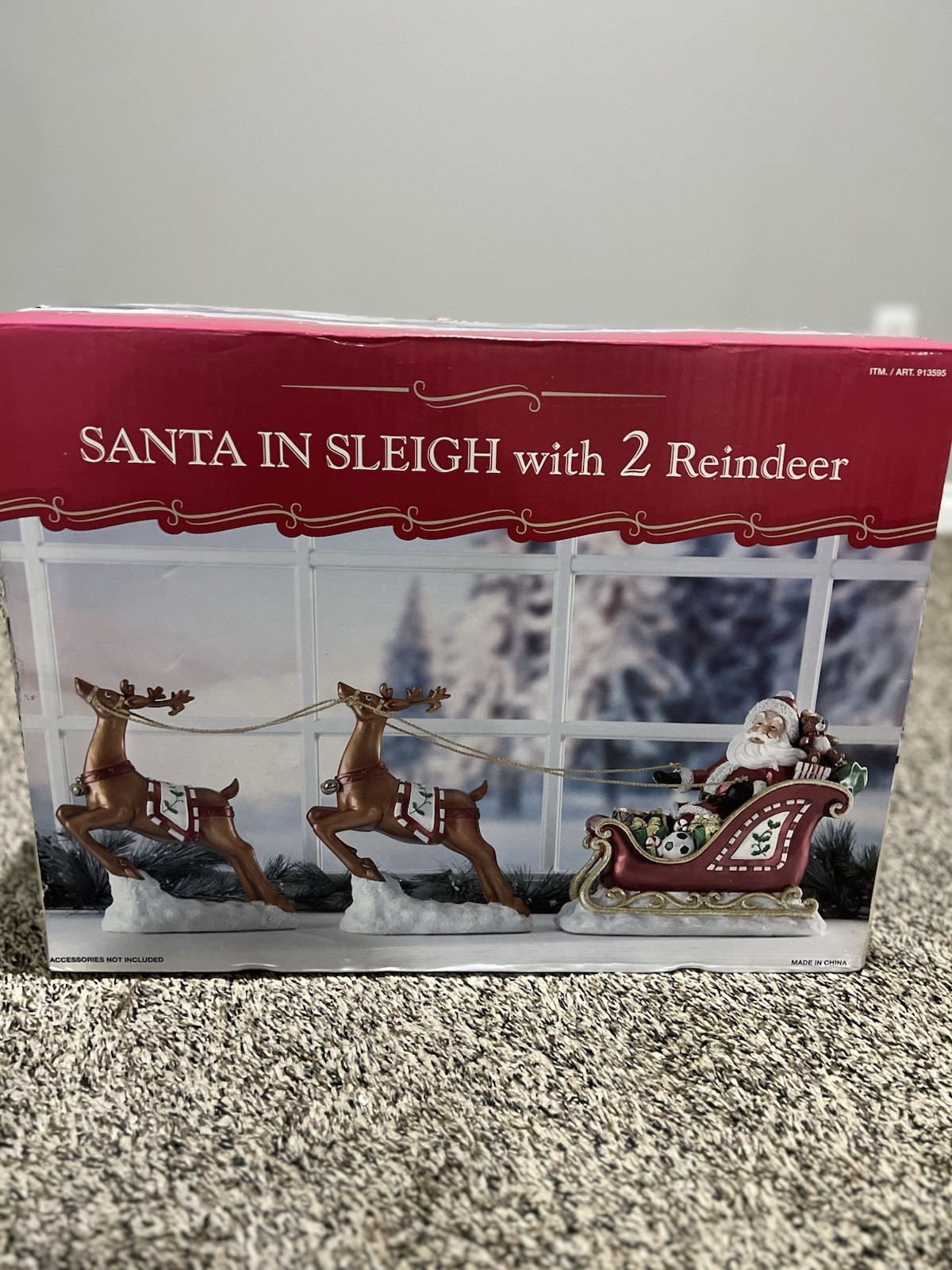 Costco Santa In Sleigh With 2 Reindeer Large Christmas Decor Costco Santa In Sleigh With 2 Reindeer Large Christmas Decor