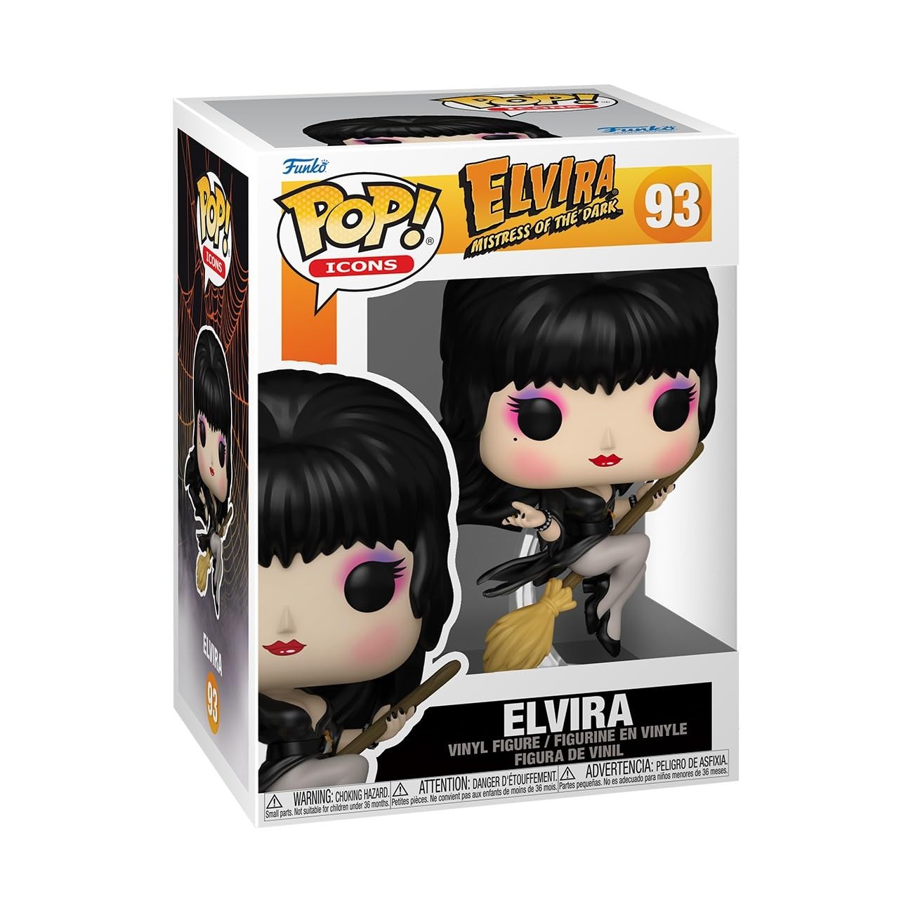 Funko Pop Icons: Elvira Mistress of The Dark - Elvira - Broom - Collectable Vin