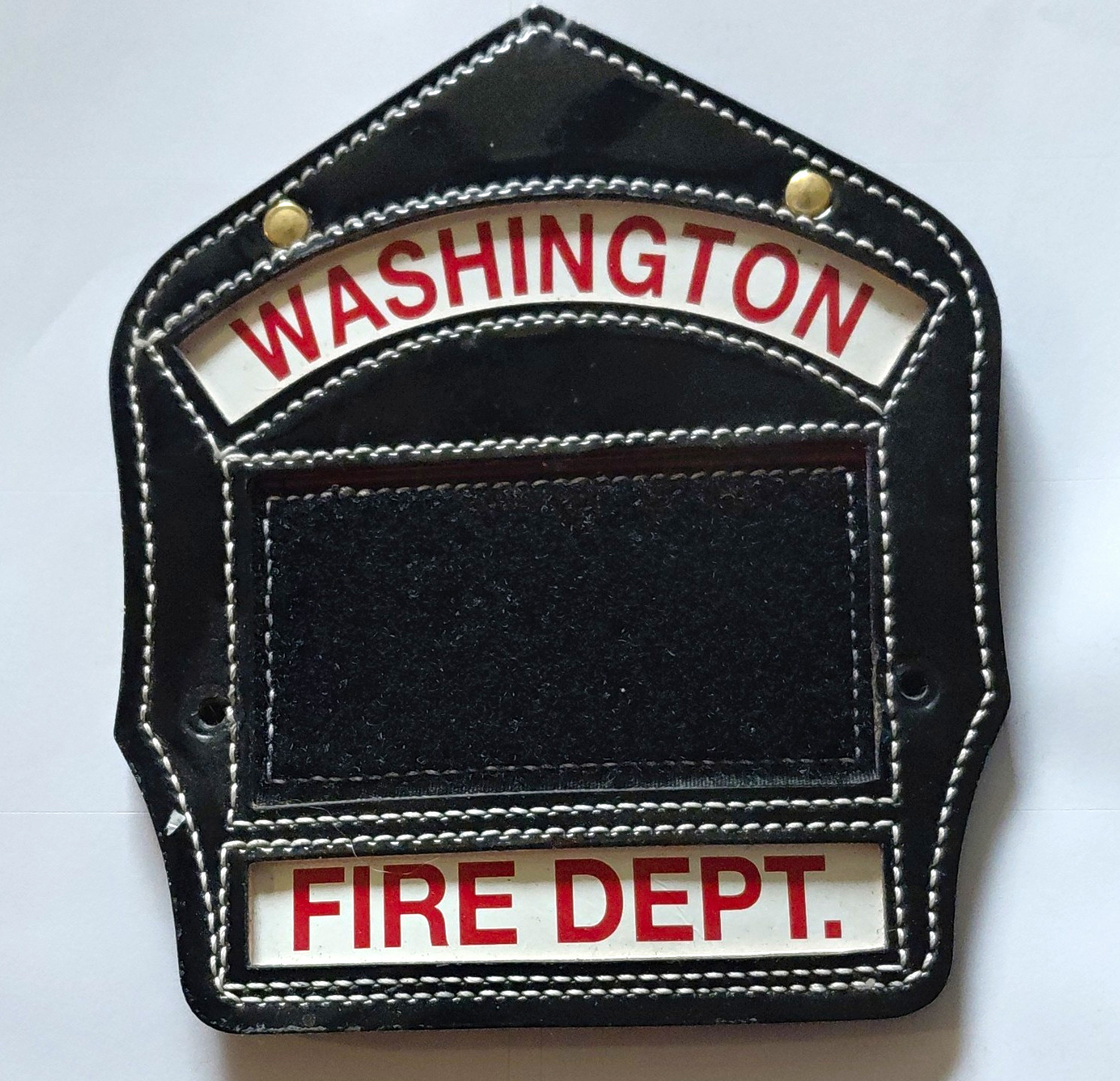Bullard Washington Fire Dept. Leather Firefighter Helmet Front Shield