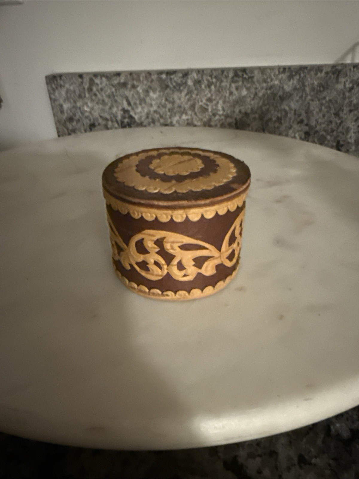 Small Russian Birch Bark Trinket Box Handmade Wood Art