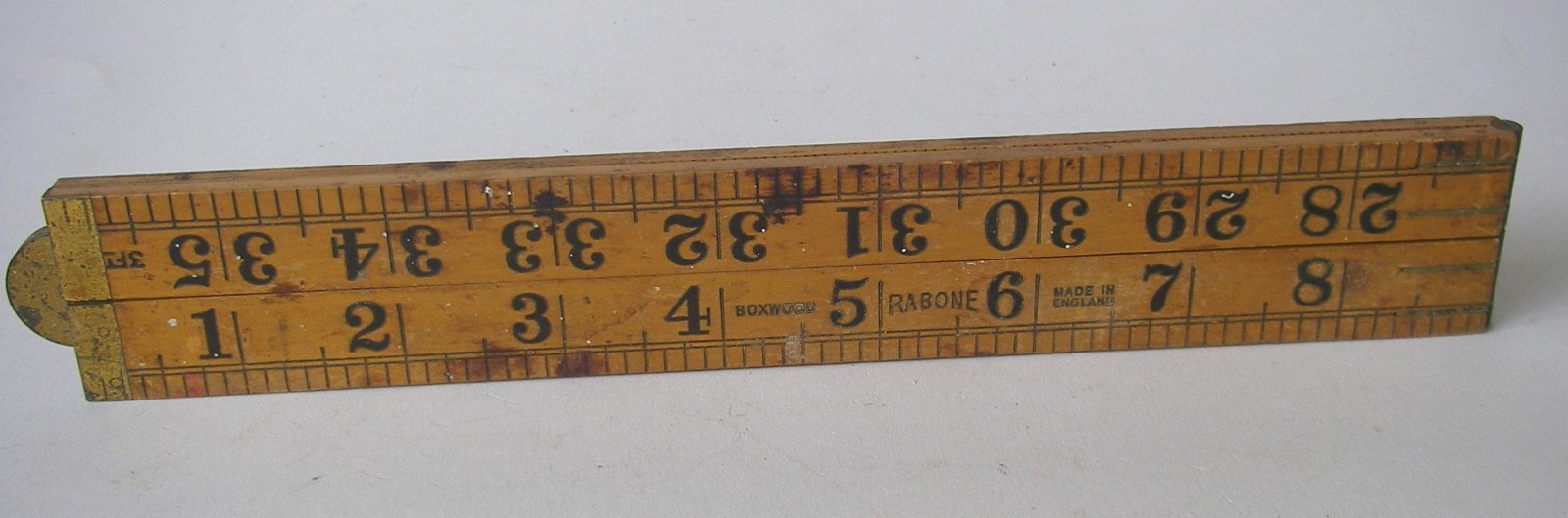 Vintage Rabone  Boxwood & Brass Folding Ruler No 1167 36”/3 ft vgc