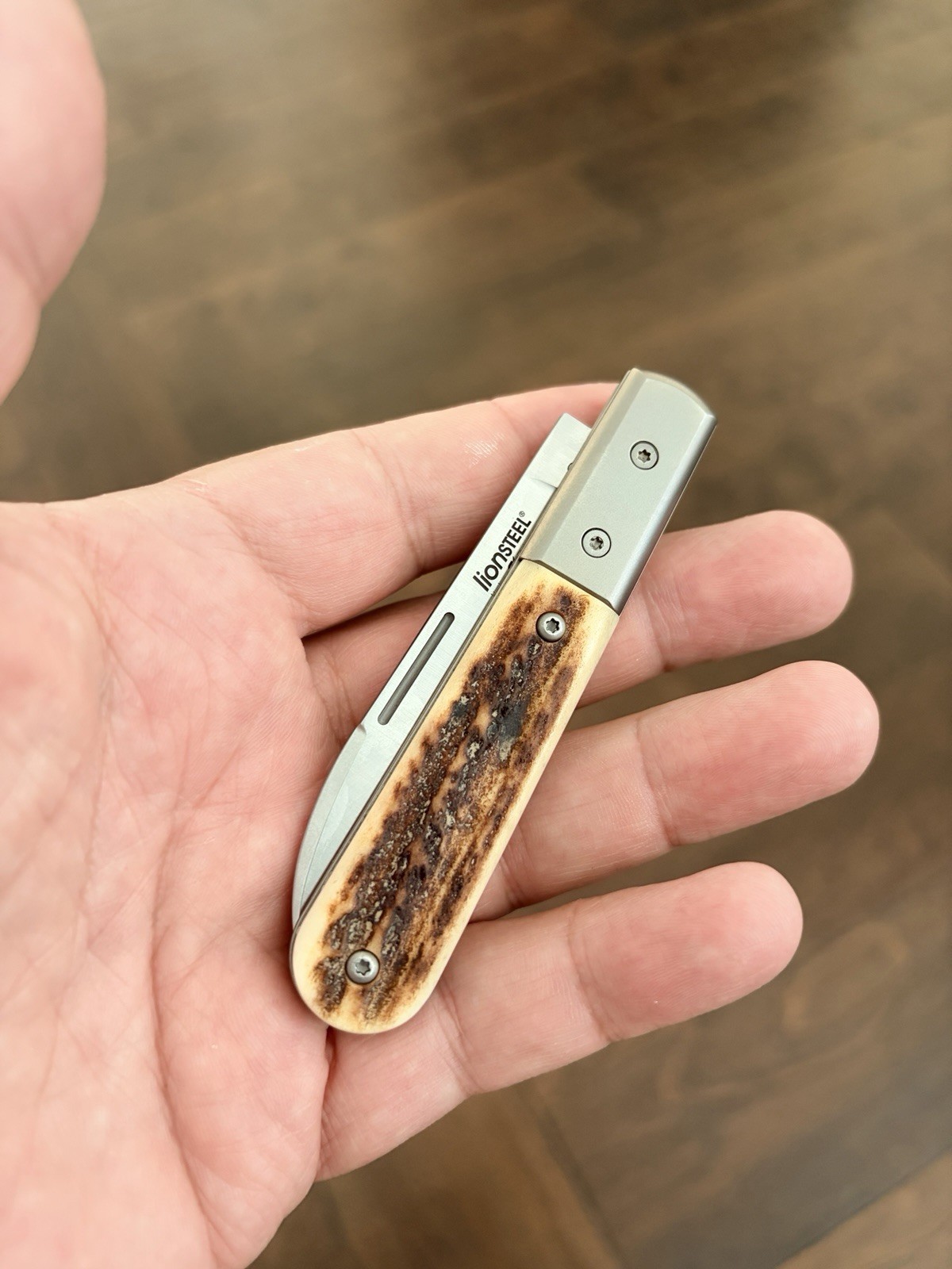 Lionsteel Modern Barlow Stag Collector Knives SFO (NIB) M390 Steel
