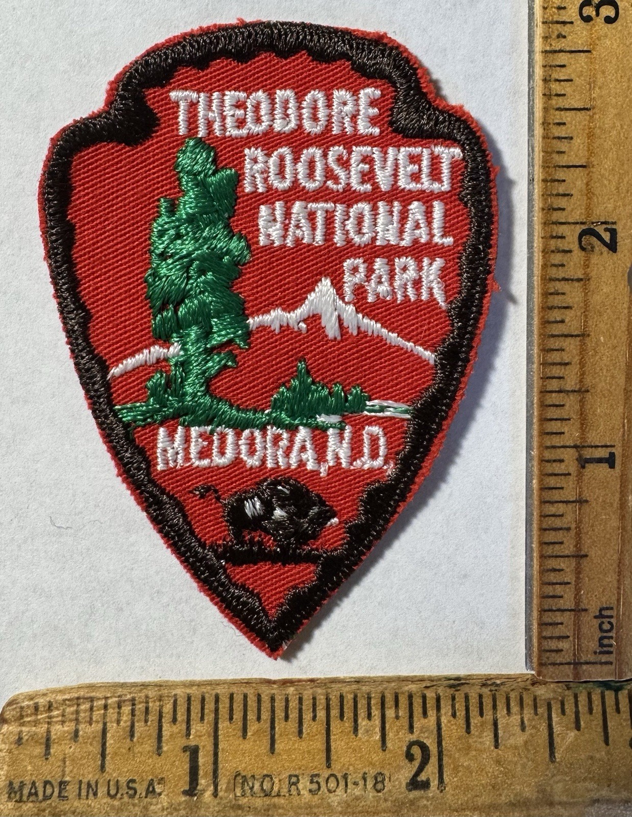 Vintage Theodore Roosevelt National Park Patch Medora North Dakota Souvenir