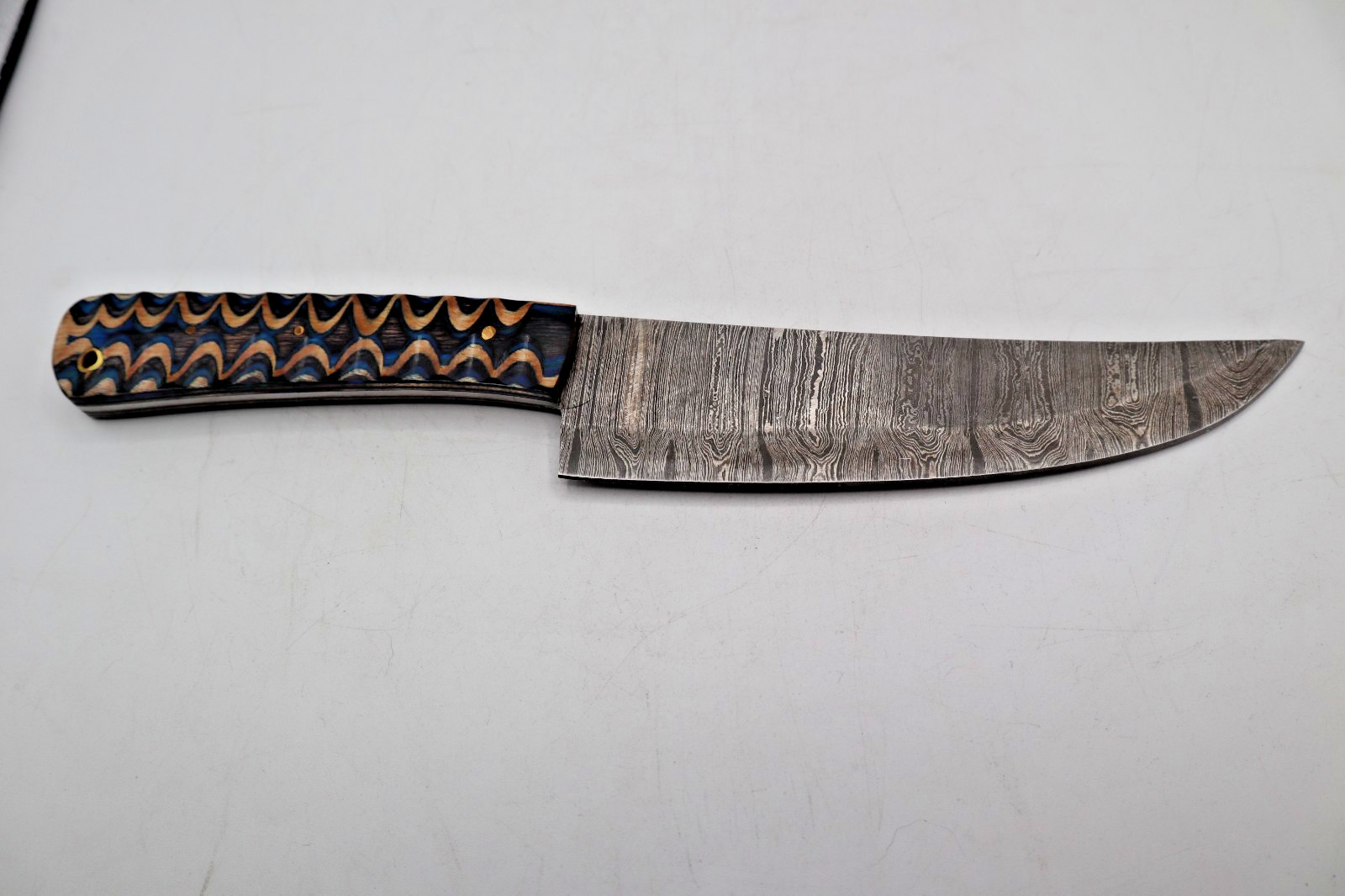  Handmade 13 Inch Overall Fixed Blade Damascus  Steel Knife Multi Color Handle