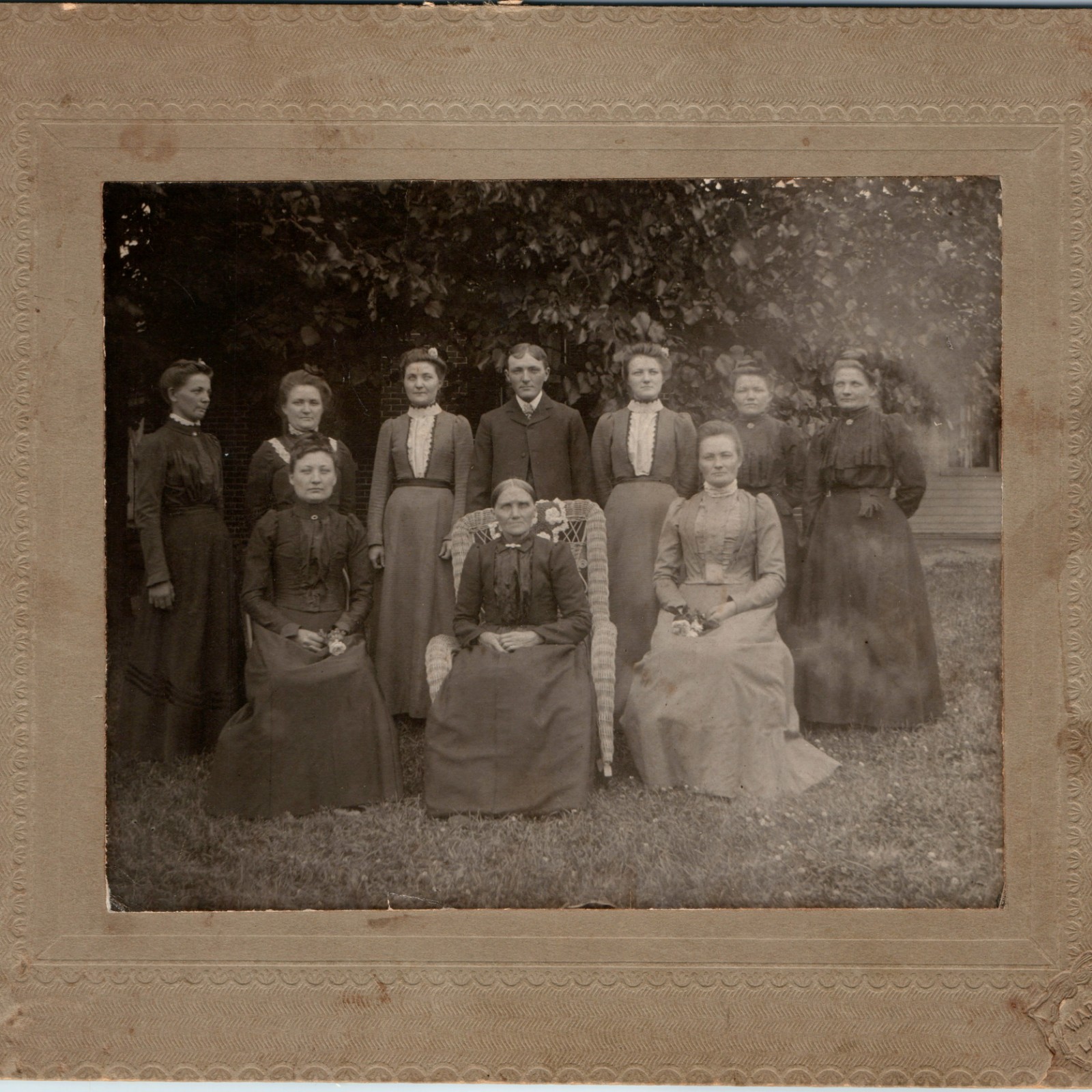 ID\'d c1900s La Crosse WI Family Group Cabinet Card Wehr Wieking Kastenschmidt