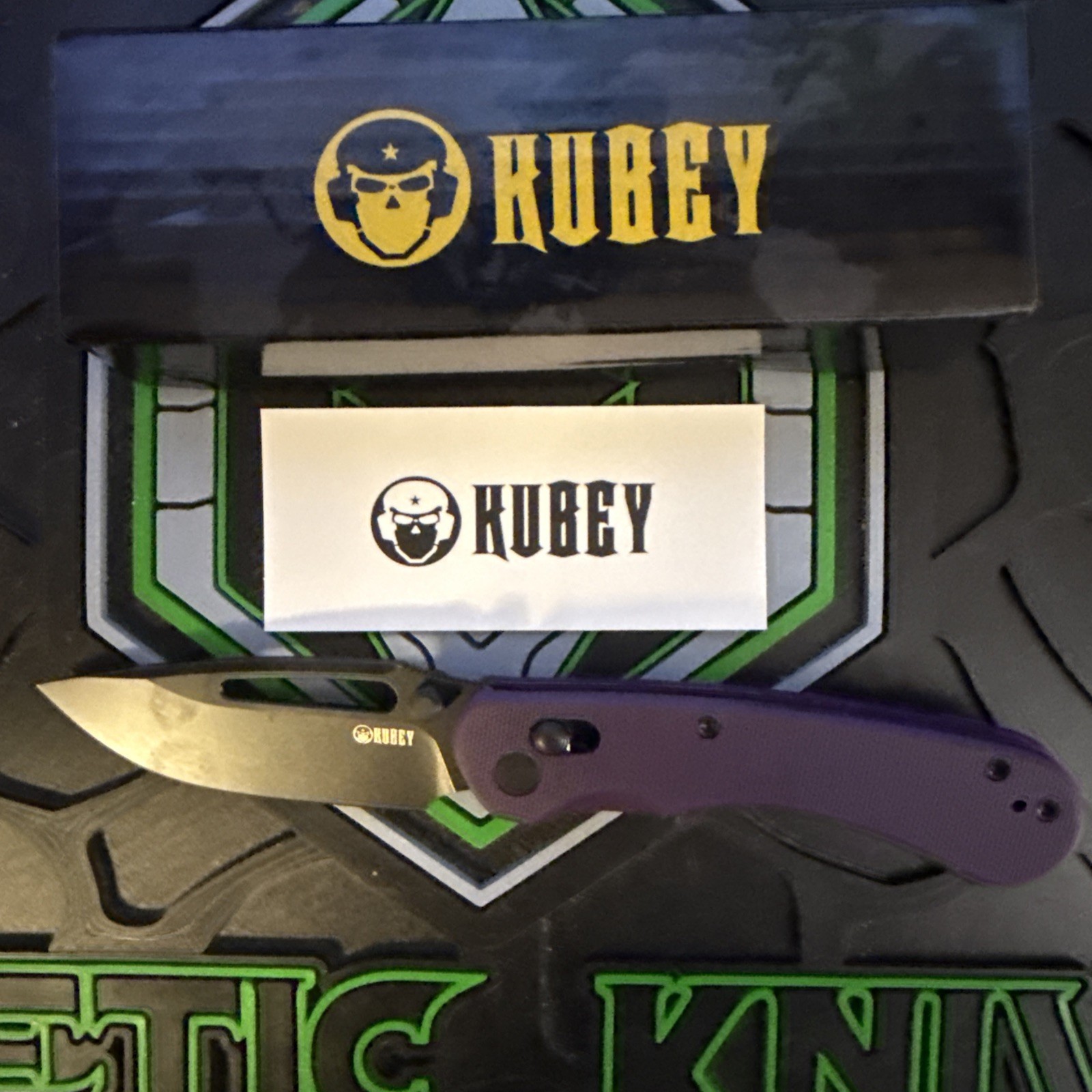 Kubey Knife KU504D Purple G10