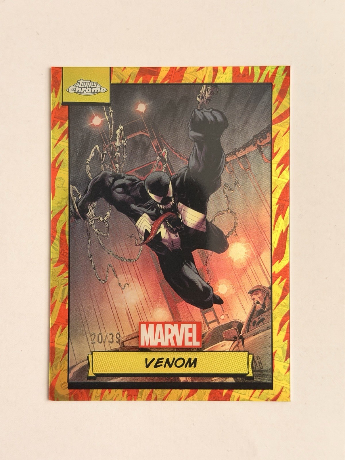 2024 Topps Chrome Marvel #62 Venom Human Torch Refractor /39