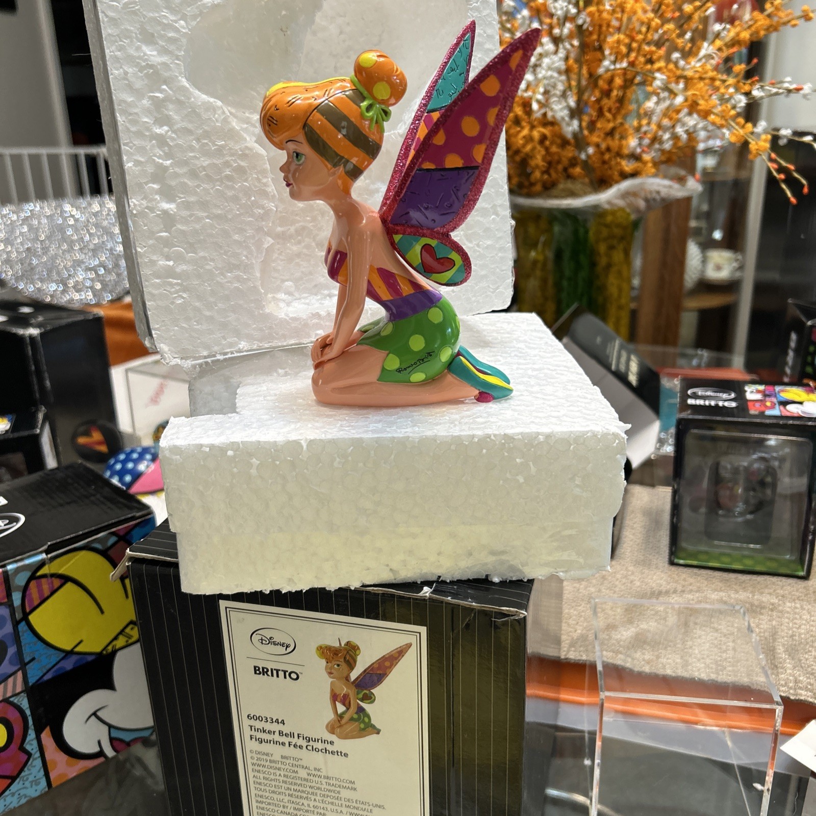 Disney Romero Britto Tinker Bell Peter Pan 6003344 NEW NIB Enesco Disney Romero Britto Tinker Bell Peter Pan 6003344 NEW NIB Enesco