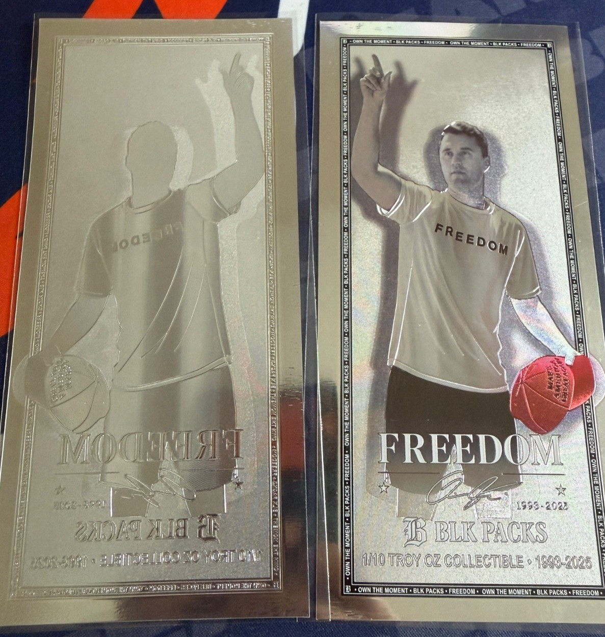 1 X SilverBack Charlie Kirk Freedom .999 Foil Note 1/10 Troy Oz. Sound Money