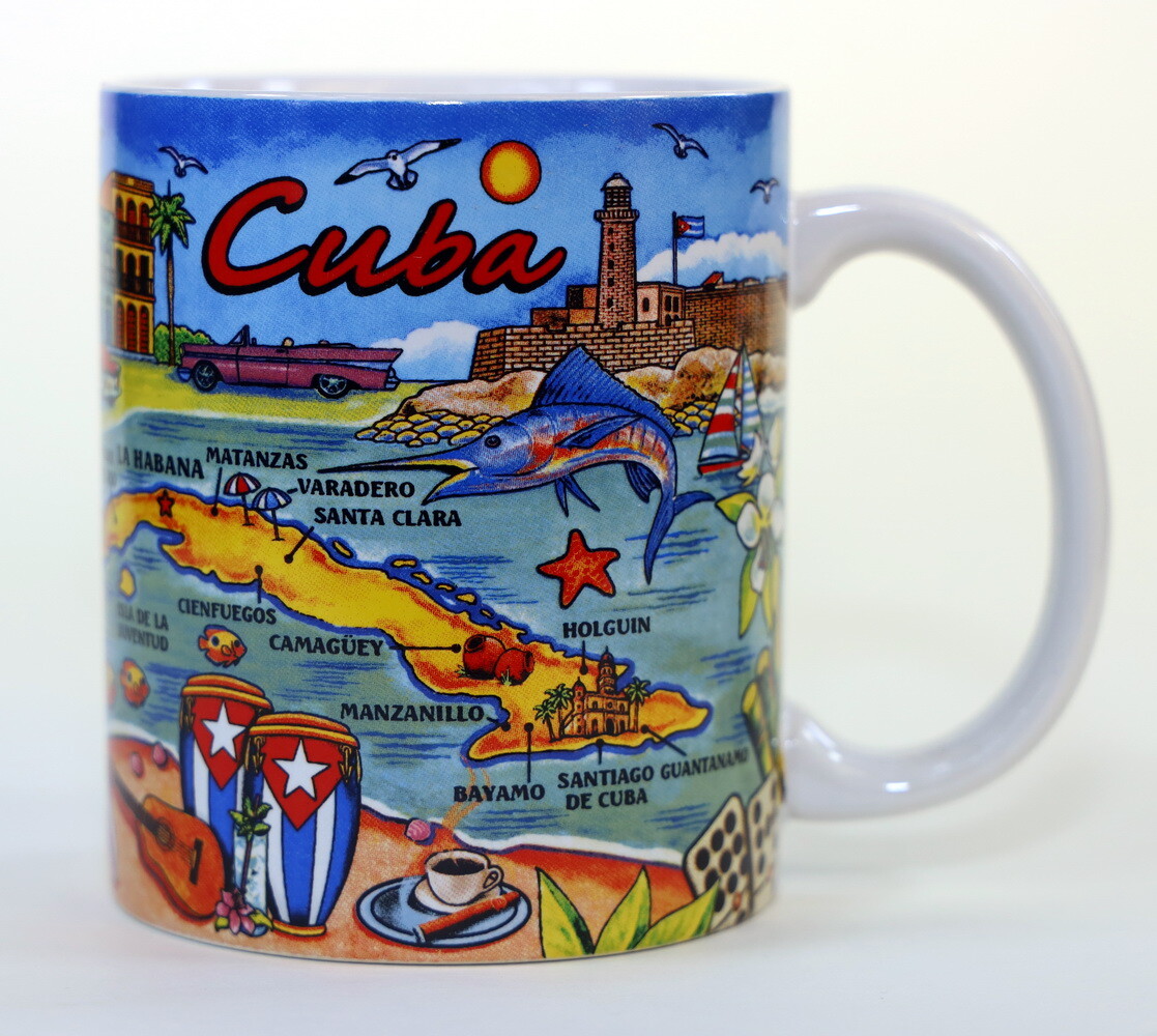Cuba Map Ceramic Mug (3.5\
