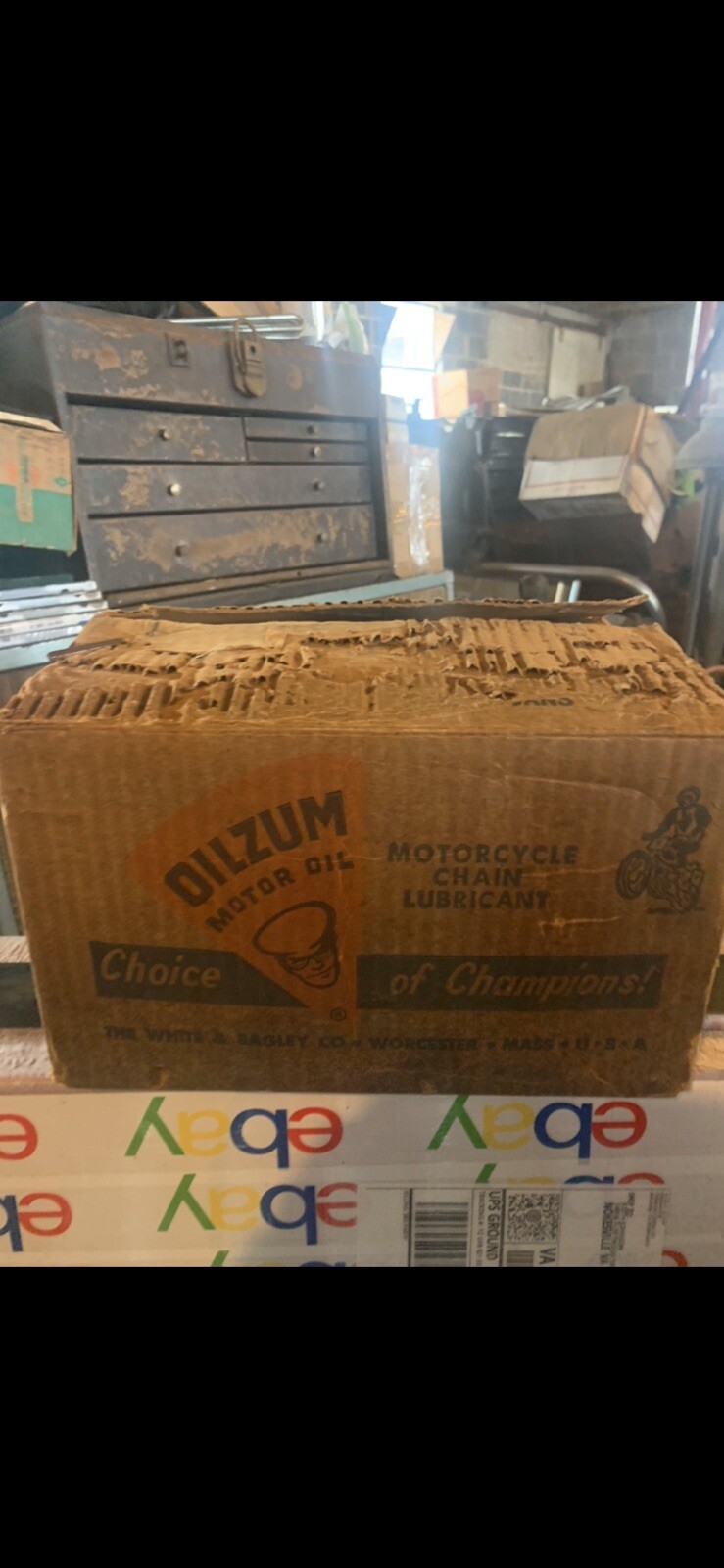 Oilzum Motorcycle Chain Lubricant Cans (7) In Original Box