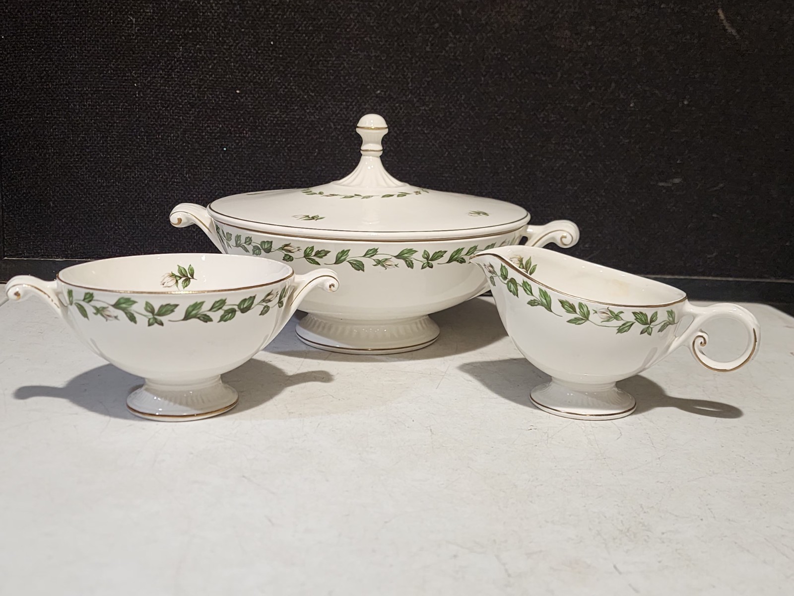 Vintage Hall Covered Dish Vegetable Round AND Sugar Creamer Set Cameo Rose Vintage Hall Covered Dish Vegetable Round AND Sugar Creamer Set Cameo Rose