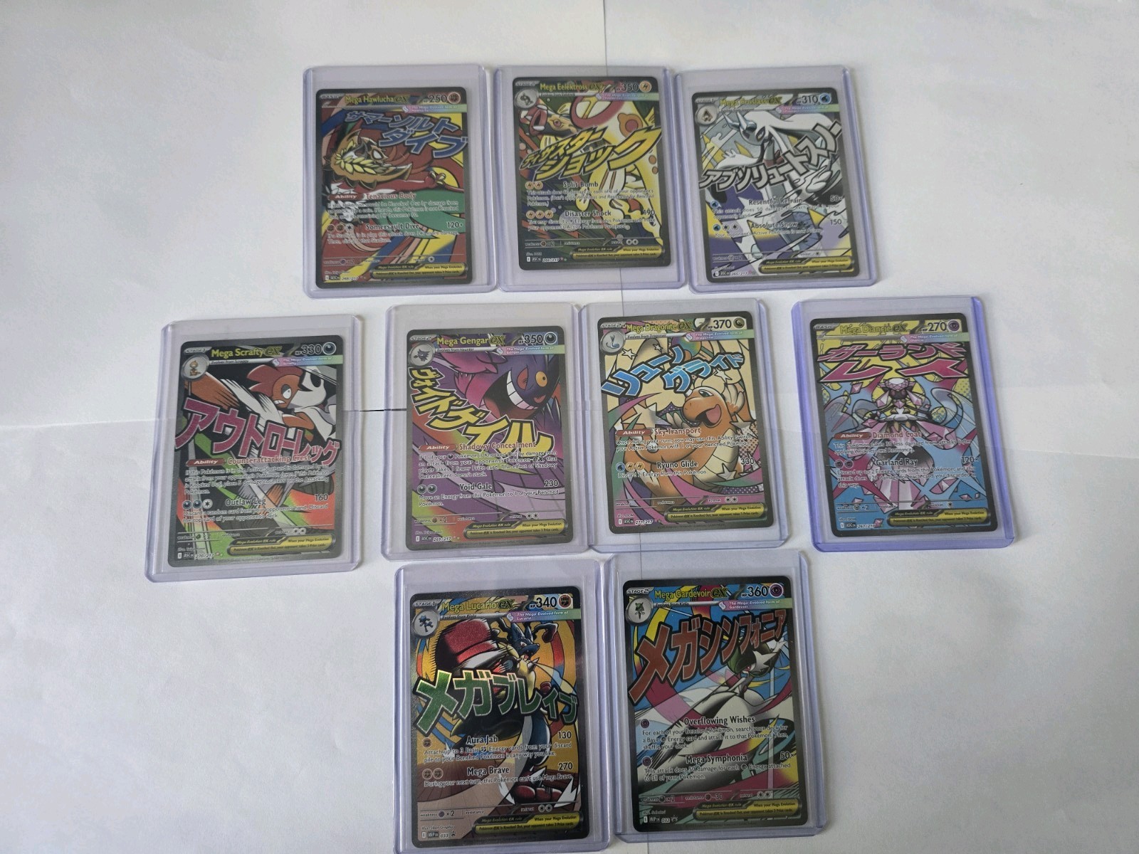 Pokemon Ascended Heroes Complete Mega Attack Rare Set 7 + Lucario Gardevoir