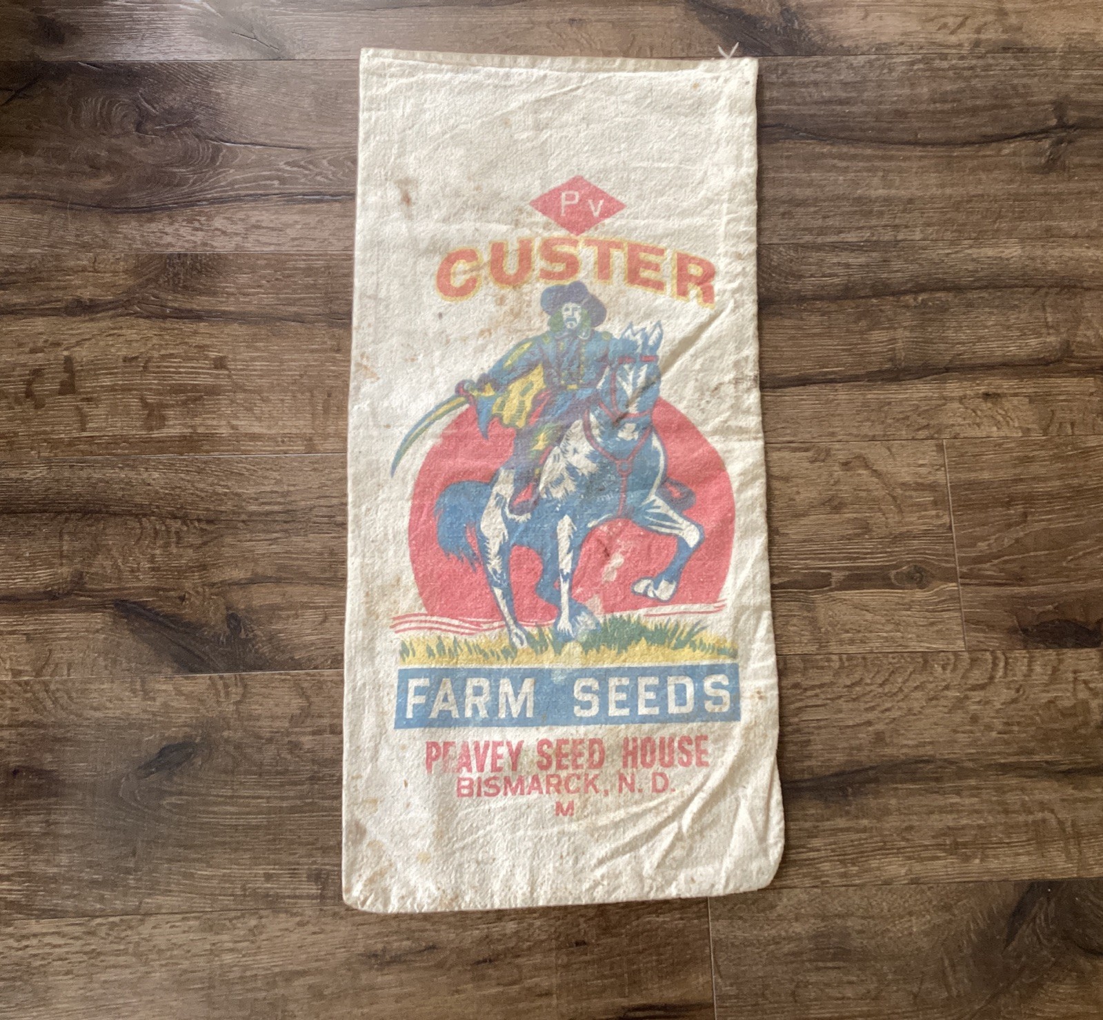 George Armstrong Custer Farm Seeds Feed Sack Peavey Seed House Little Big Horn