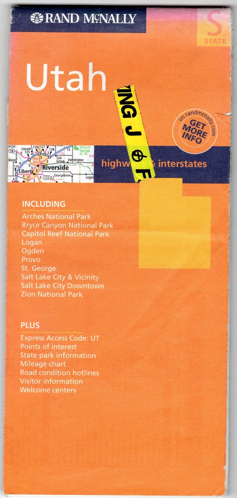 Rand McNally Utah Road Map 2004