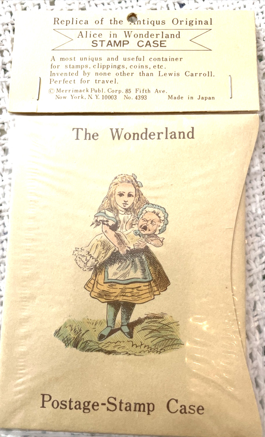 Alice in Wonderland Stamp Case Lewis Carroll’s “The Wonderland” Vintage Replica