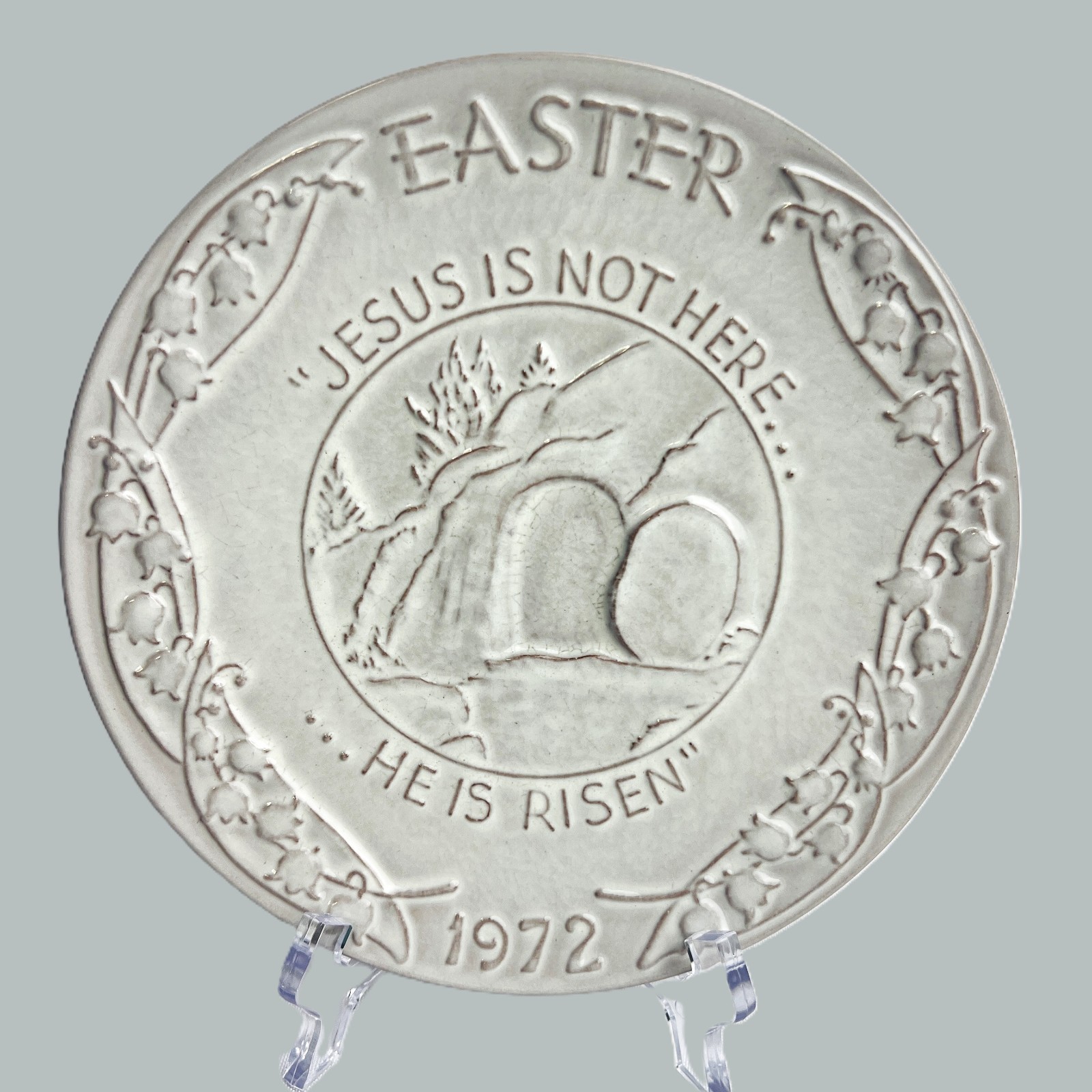 Frankoma Vintage Easter Plate Series “He is Risen” Hope & Resurrection 1972