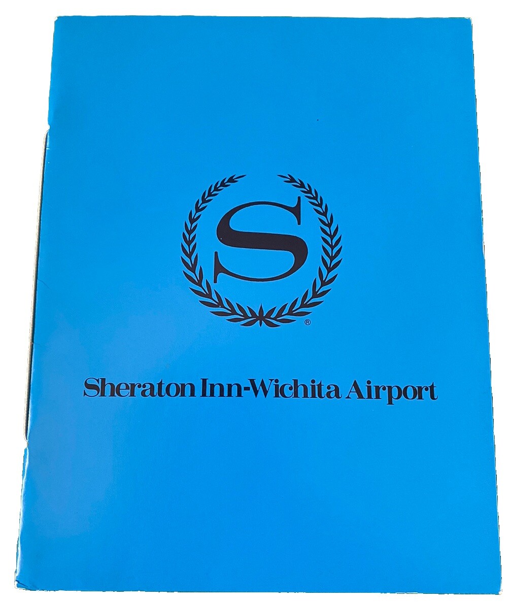 Vintage c1970s Sheraton Inn Hotel Restaurant Dinner Menu Wichita Airport Kansas