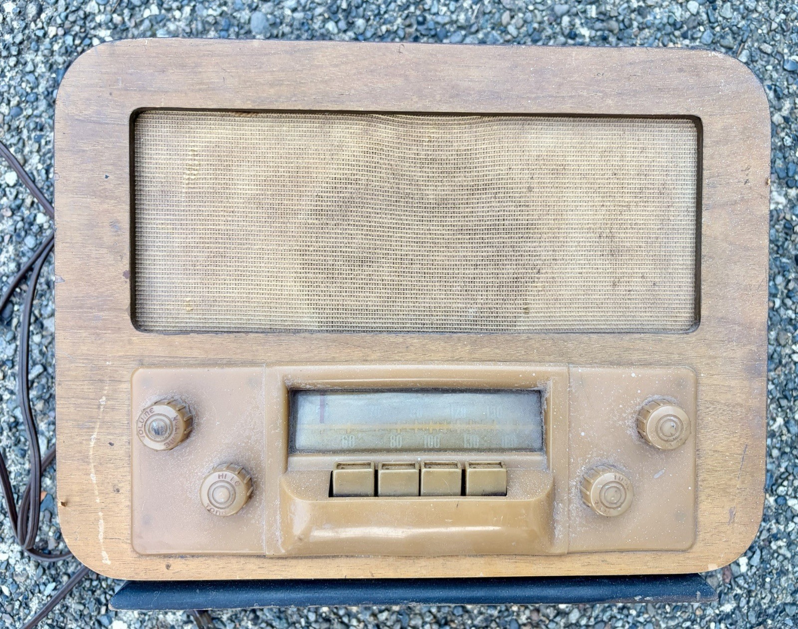 Vintage 1940s Wood Tube Radio Push Button Tabletop Houston Service Untested Vintage 1940s Wood Tube Radio Push Button Tabletop Houston Service Untested