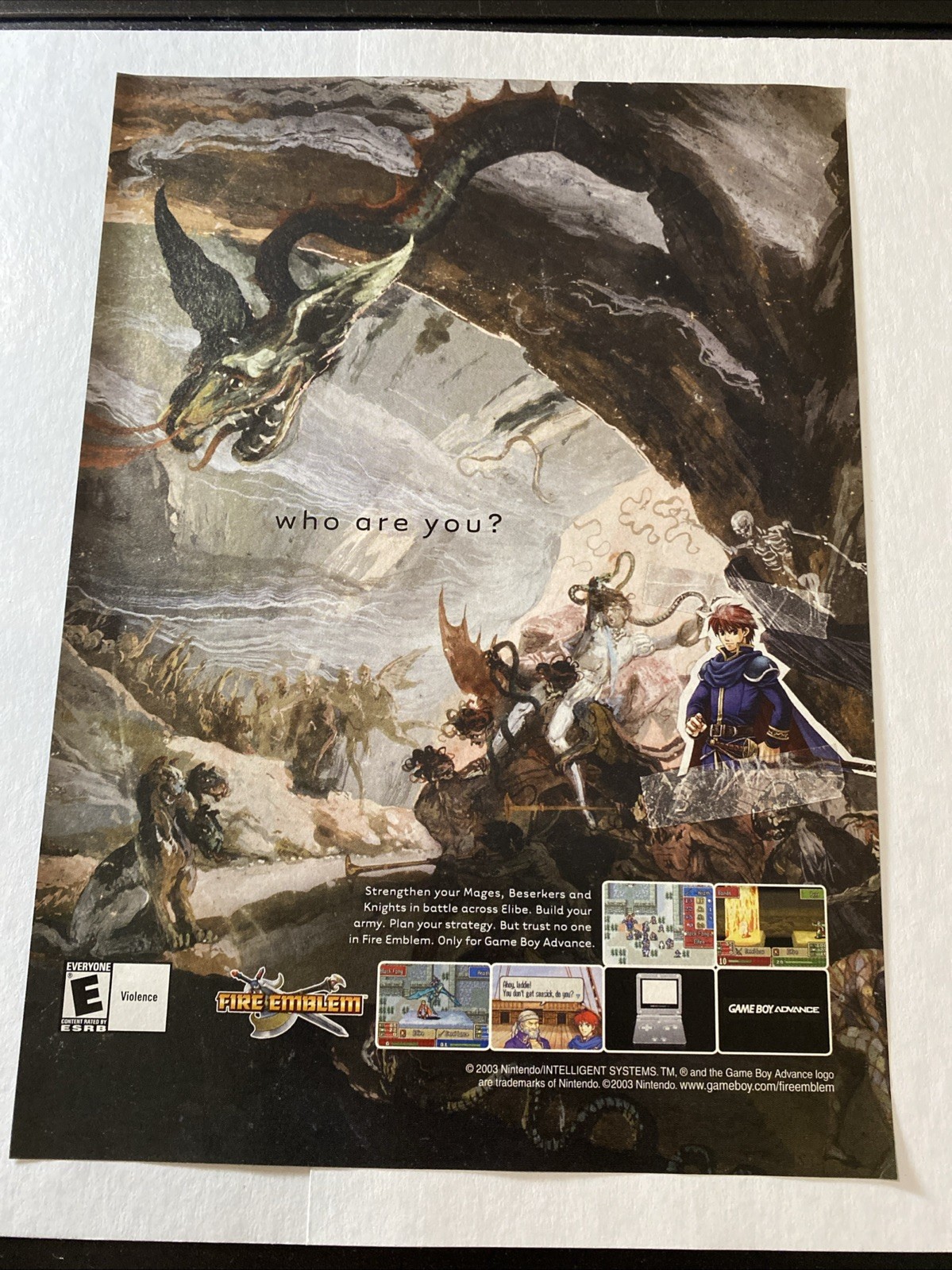 Fire Emblem Game Boy Advance Who Are You Print Ad/Poster