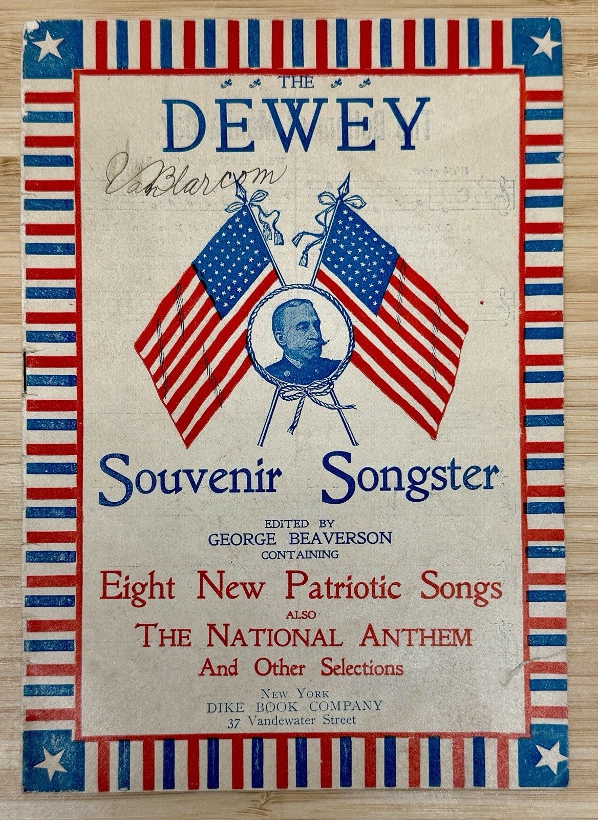 1899 Spanish American War Ephemera Admiral Dewey Souvenir Songster Patriotic