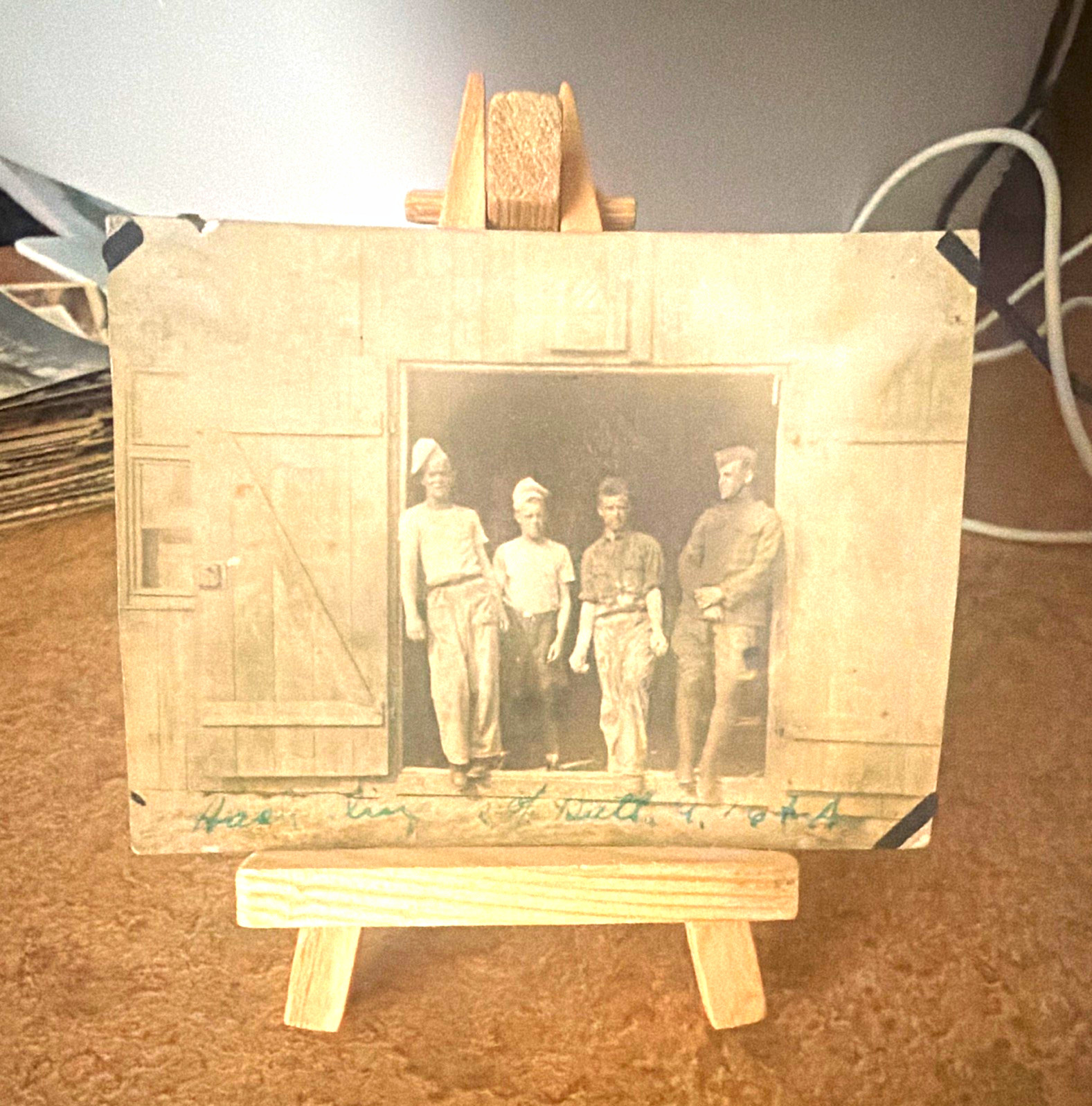 Real Photo RPPC Portrait Postcard, 4 Men, Divided Back, Unposted, 1907-1915 Real Photo RPPC Portrait Postcard, 4 Men, Divided Back, Unposted, 1907-1915
