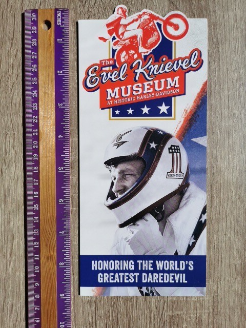 EVEL KNIEVEL HISTORIC HARLEY-DAVIDSON MUSEUM BROCHURE WORLDS GREATEST DAREDEVIL