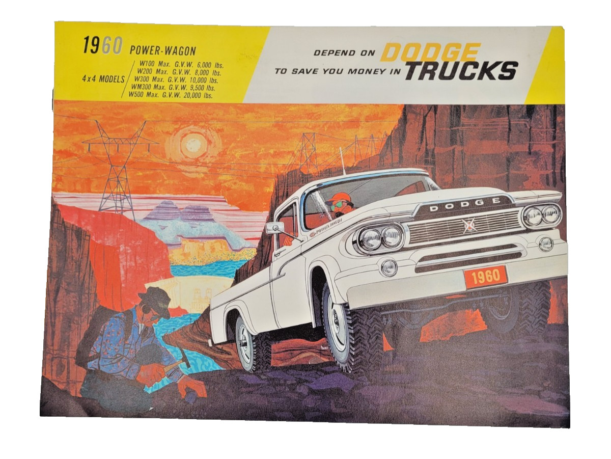 1960 Dodge POWER WAGON Truck Brochure: PickUp, W300,Town Wagon,W500,WM300, 1960 Dodge POWER WAGON Truck Brochure: PickUp, W300,Town Wagon,W500,WM300,