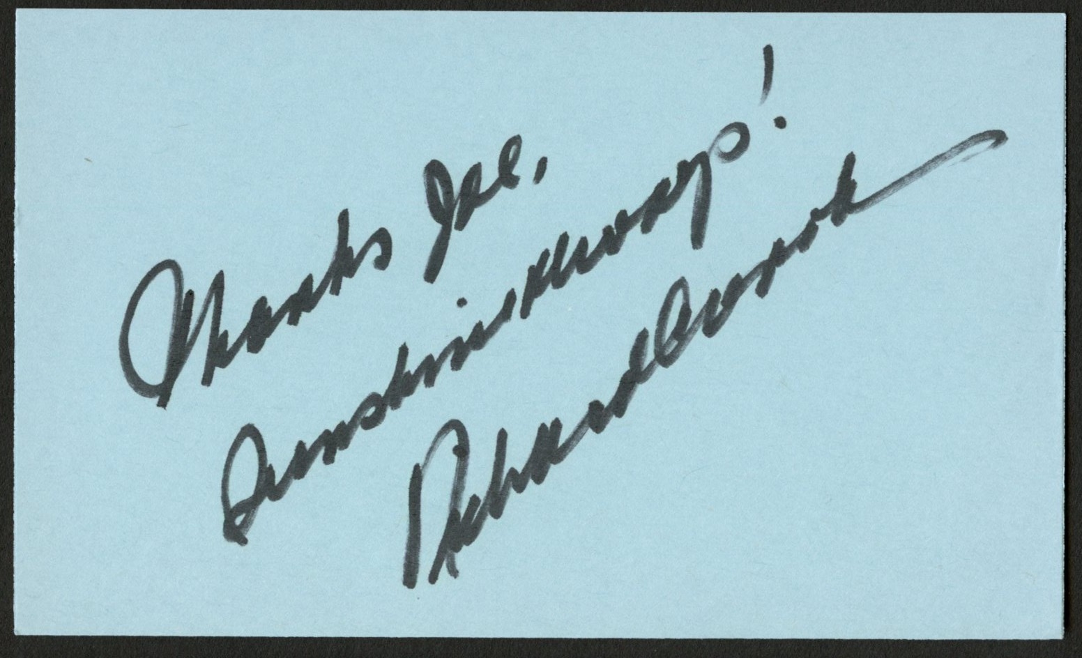 Richard Crenna d2003 signed autograph 3x5 cut Actor in Made in Paris C115