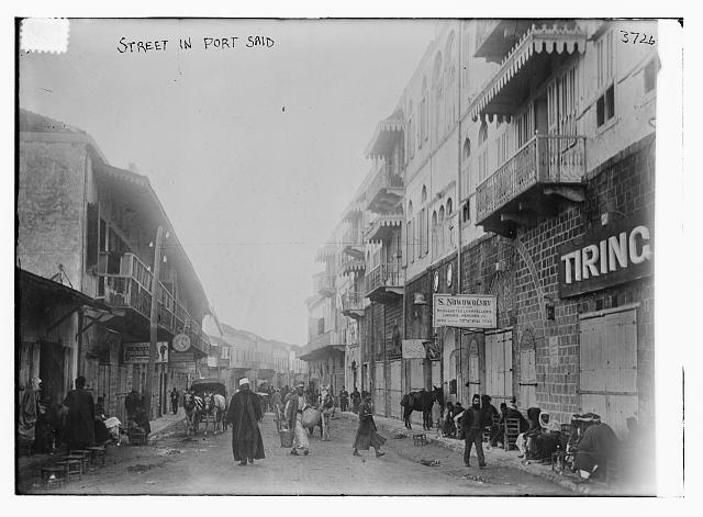 A Street In Port Said Egypt c1900 Historic Old Photo