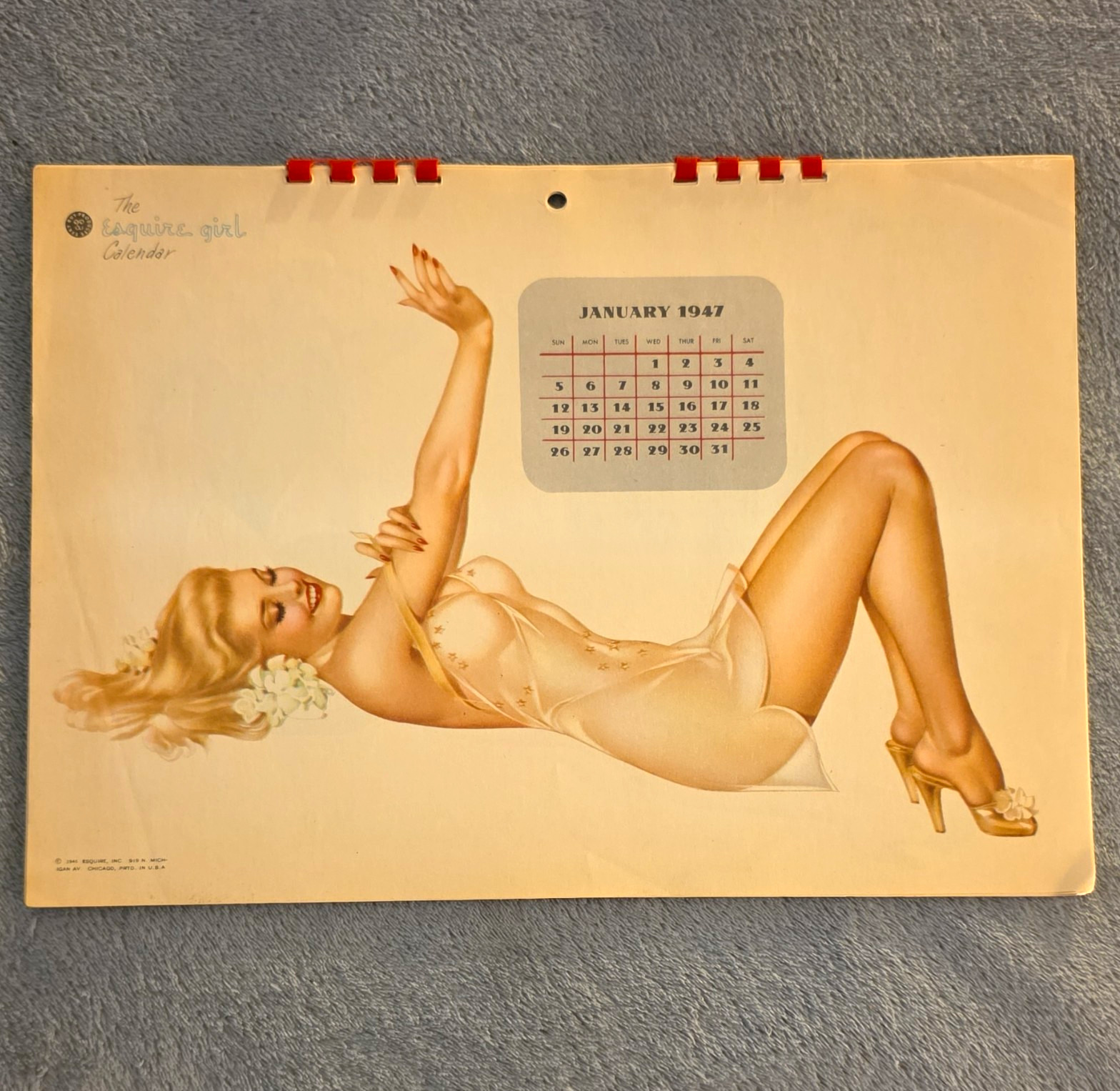 (Fine) Esquire Girl 1947 Vintage Pin-Up Art Calendar