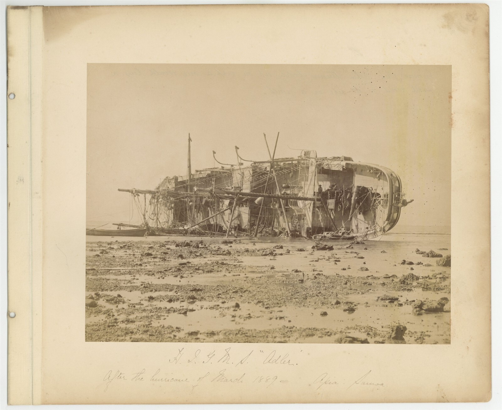 American Samoa Civil War 1890 German Navy Gunboat Cabinet Card Shipwreck Maroon American Samoa Civil War 1890 German Navy Gunboat Cabinet Card Shipwreck Maroon