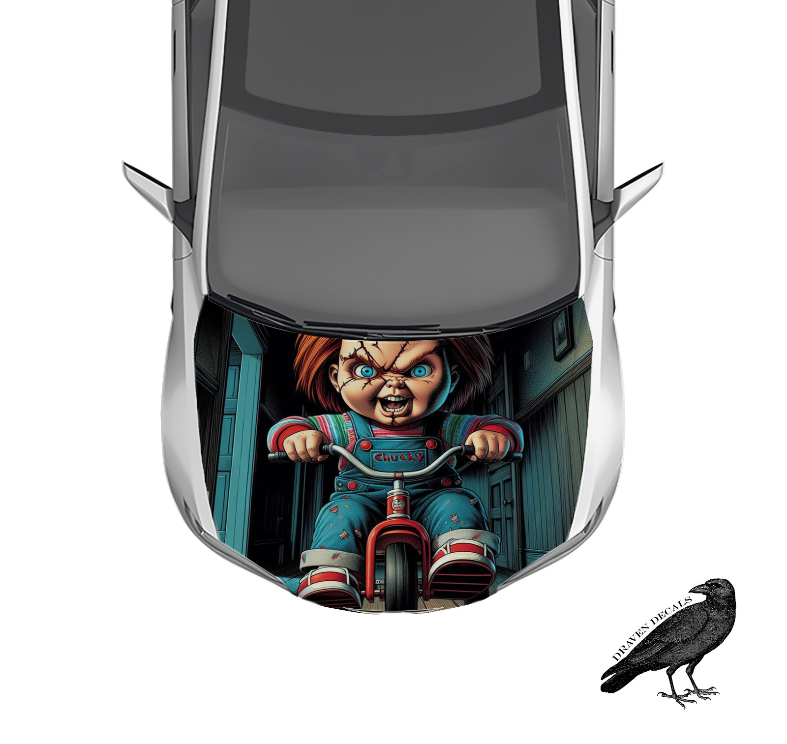 Chucky Horror Hood Wrap Weatherproof Vinyl Car Decal 50
